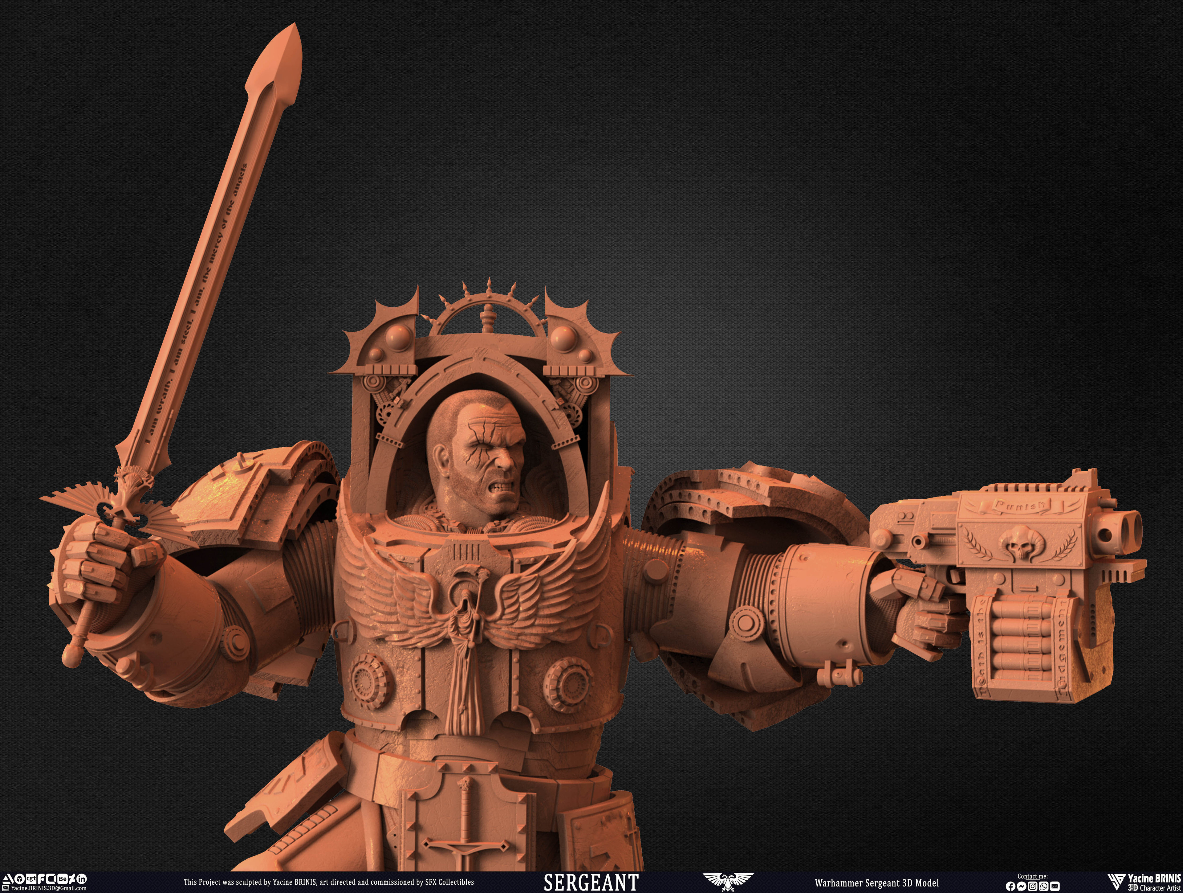 Warhammer Sergeant sculpted by Yacine BRINIS 027