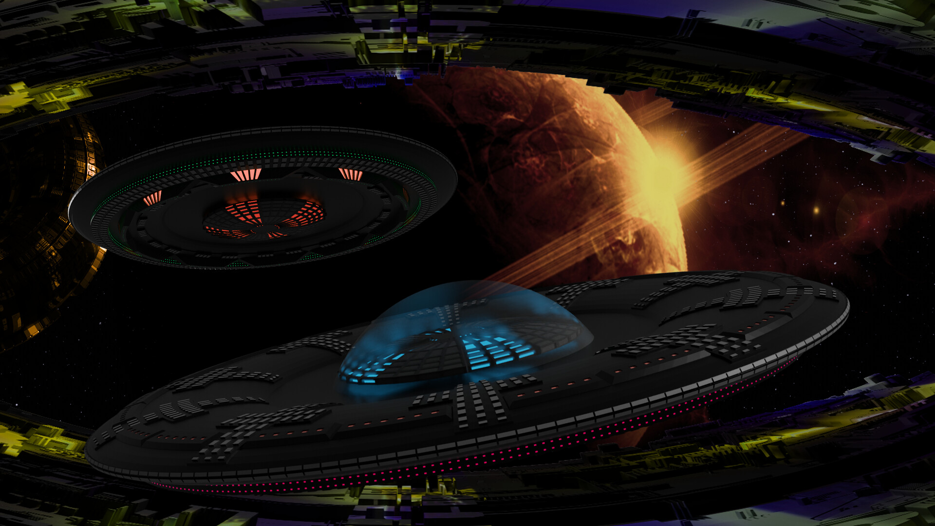 ArtStation Flying Saucers Coming Home.