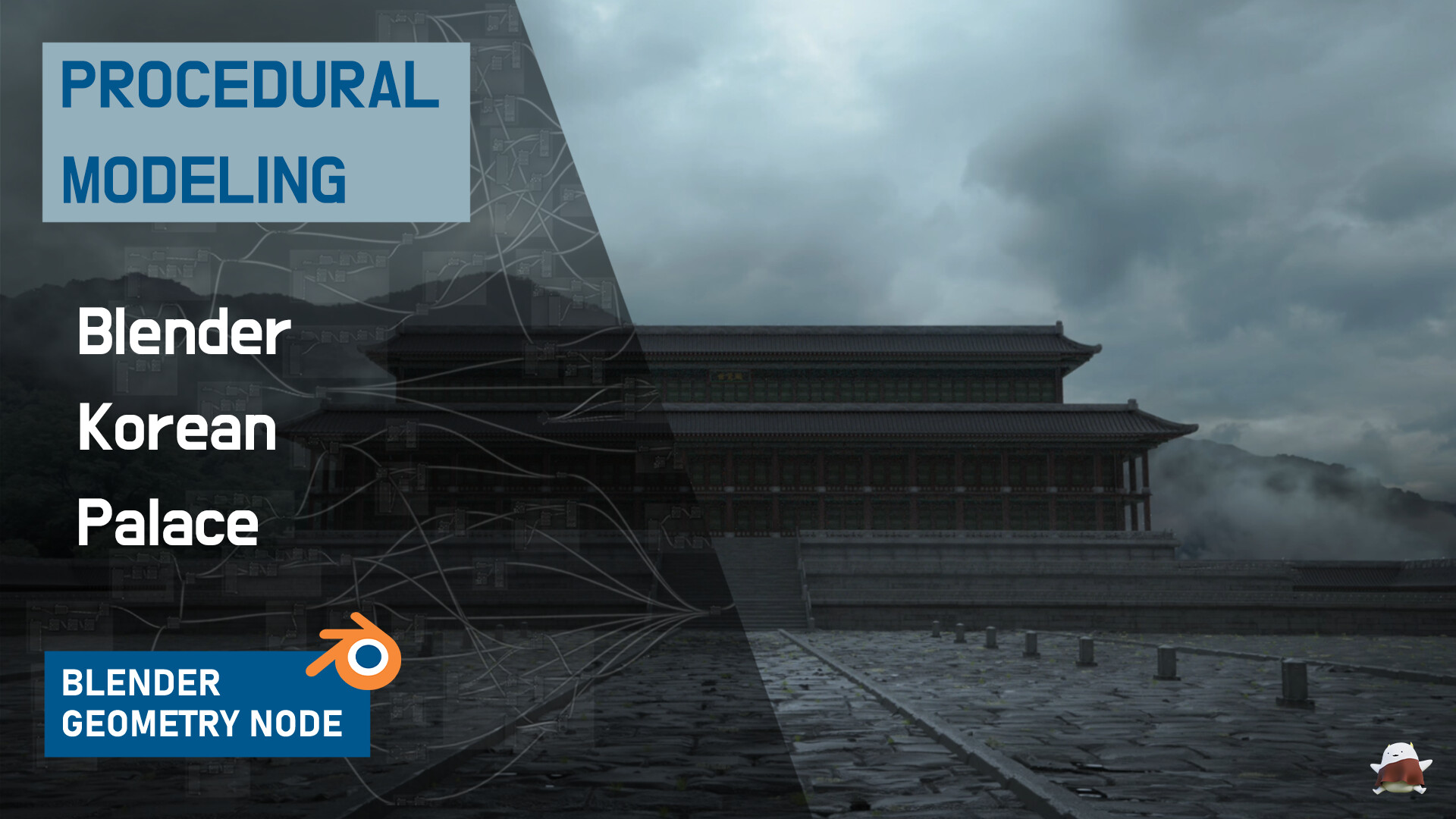 ArtStation Blender Procedural Modeling Korean Palace