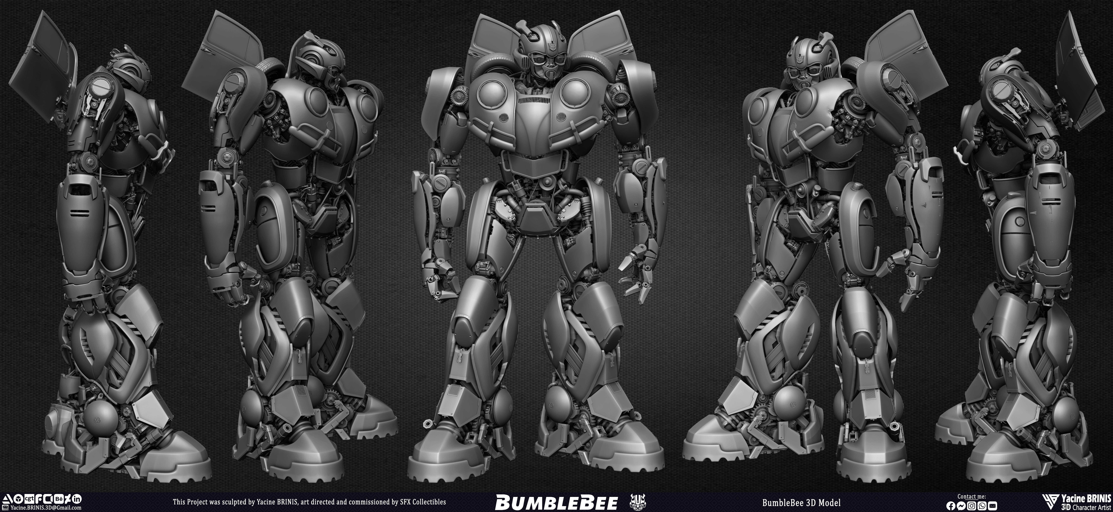Transformers BumbleBee Sculpted by Yacine BRINIS 001
