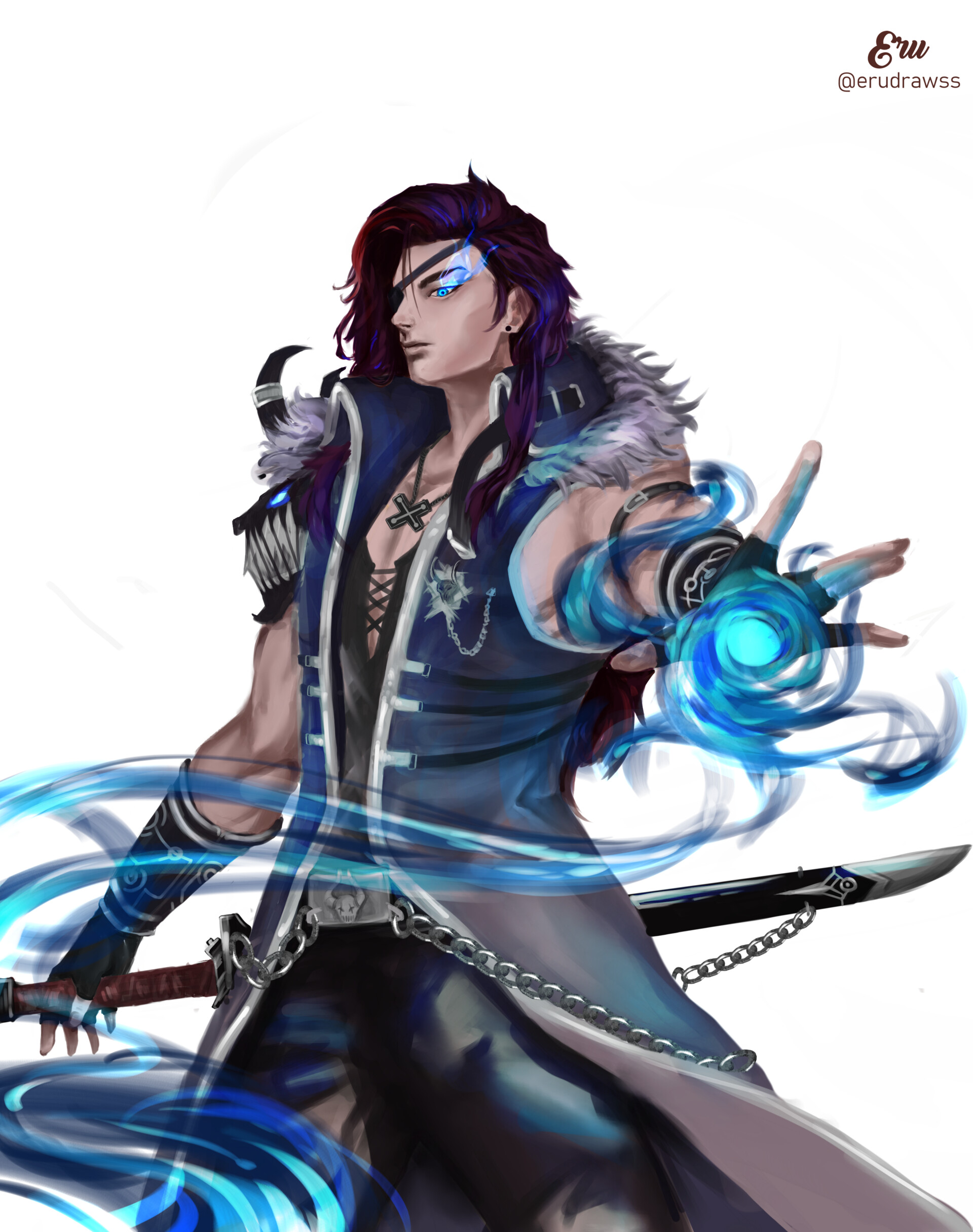 ArtStation DND Character CommissionHexblade Warlock