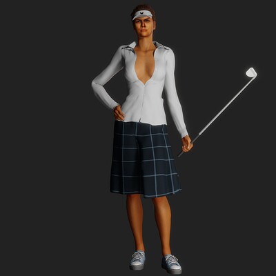 Oleh girl with a golf club