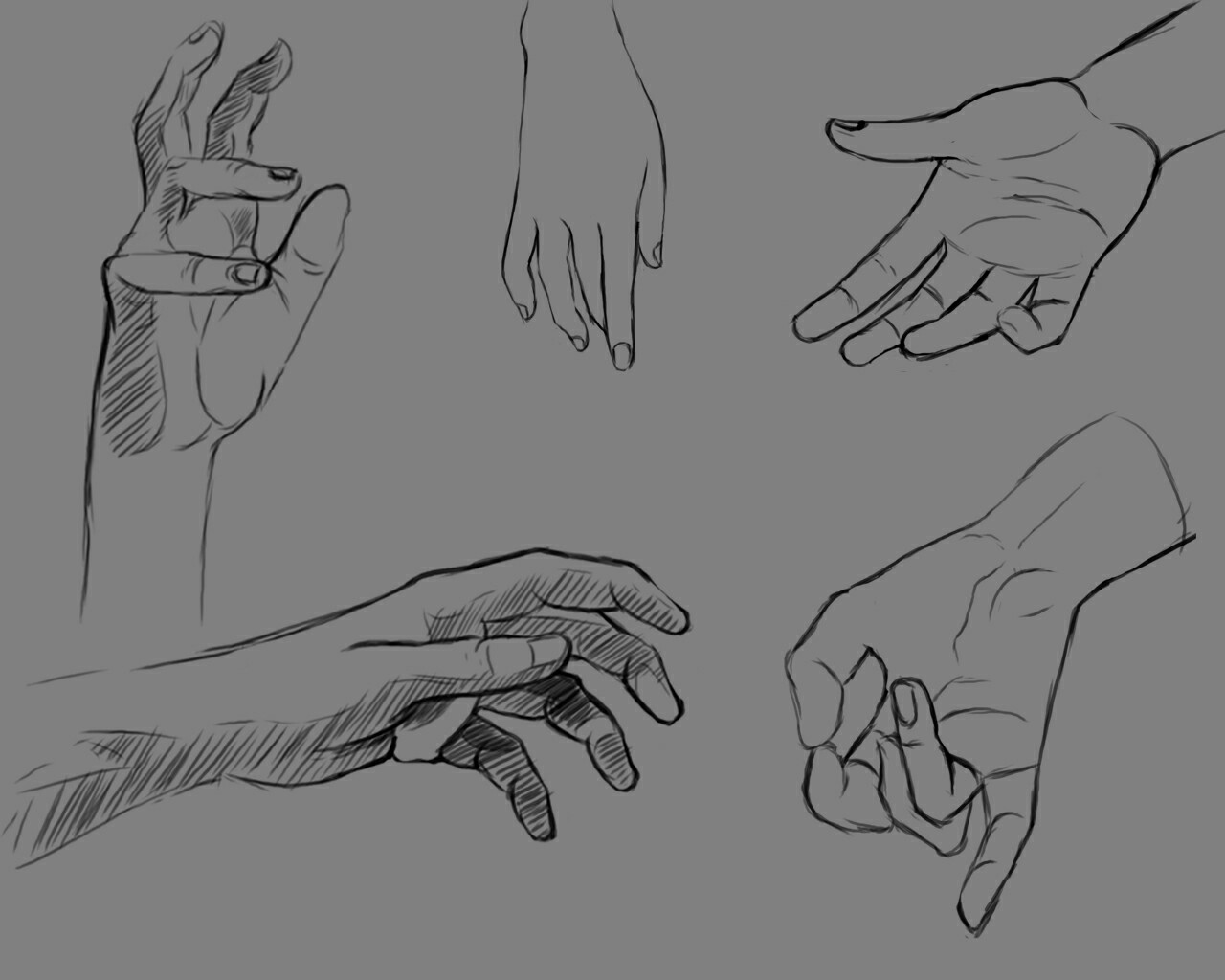 Hand Sketching 101 with 20 timed hand poses to practice - YouTube