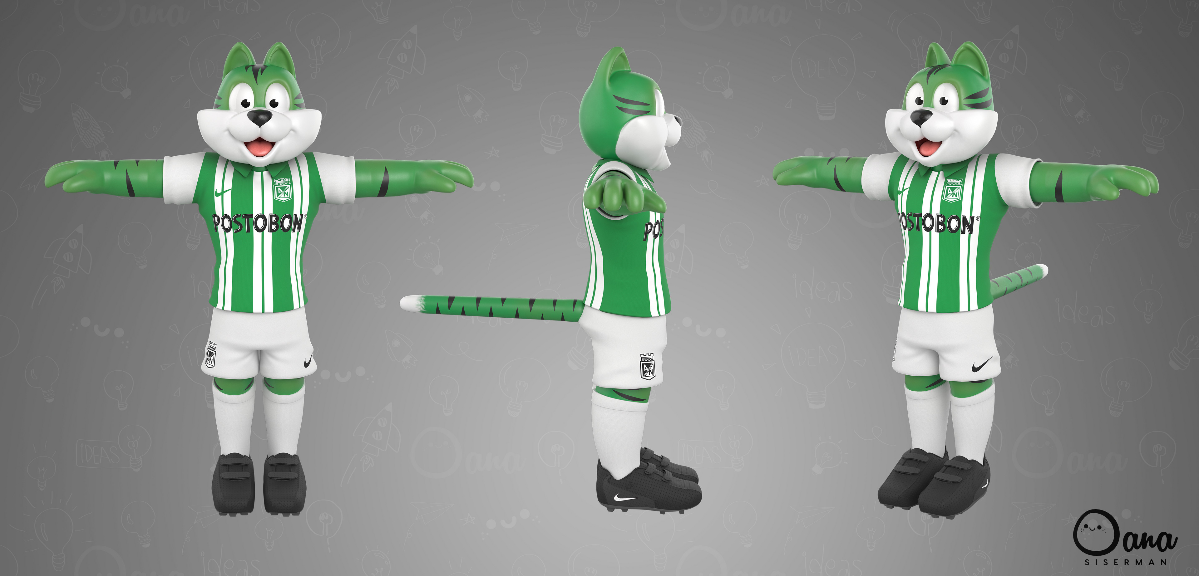 3D Character Artist Toy Designer sculptor modeler - Atlético Nacional 3D Character Artist Toy Designer sculptor modeler - Atlético Nacional