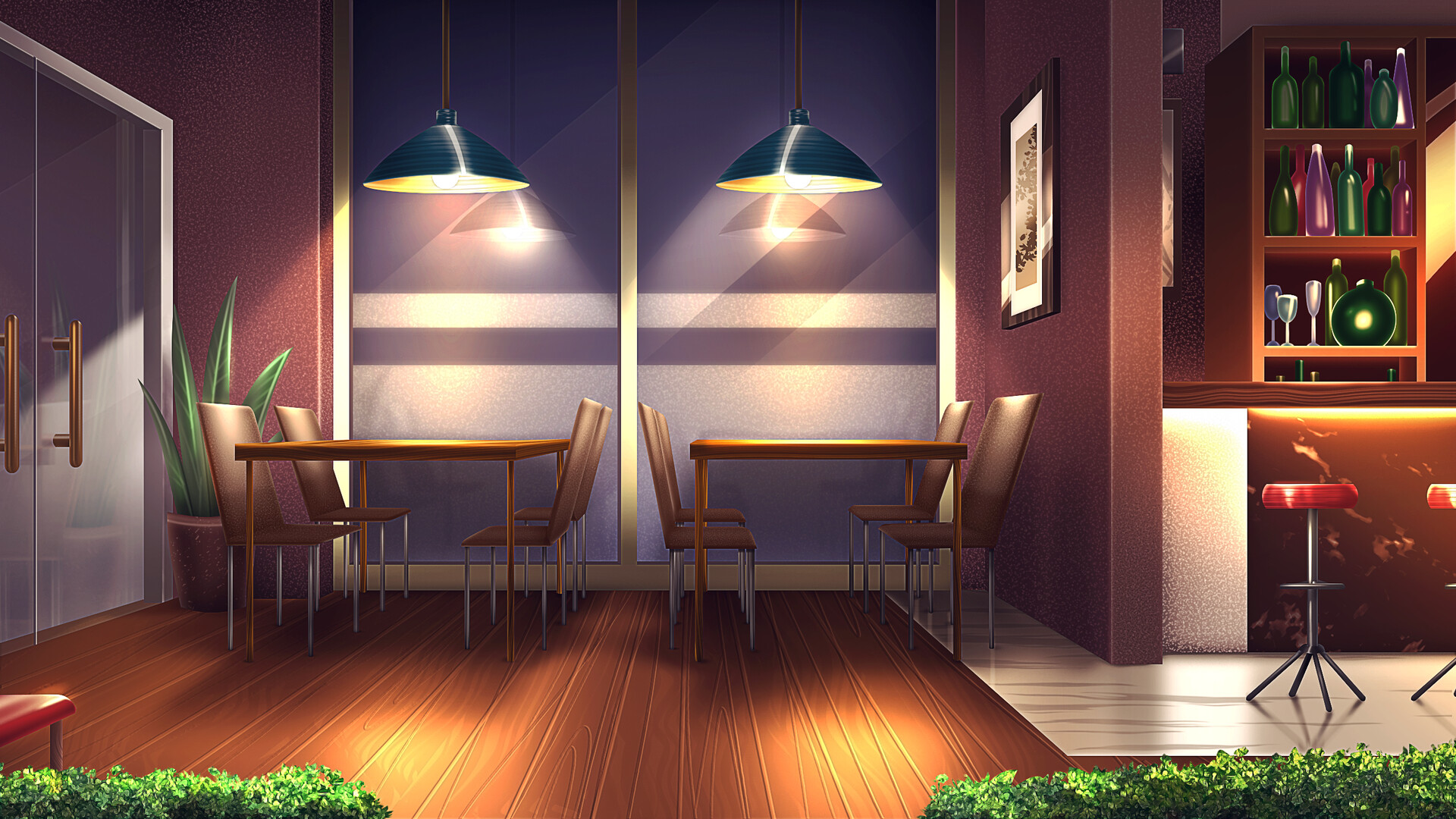 ArtStation - Dating Sim - Background Art