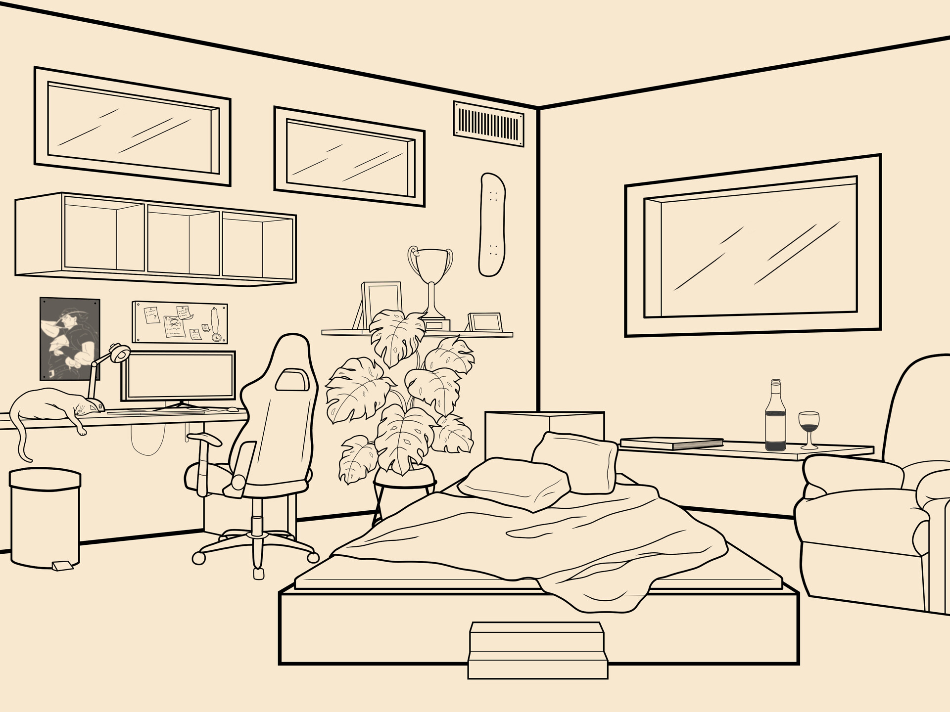 ArtStation Dream Room Illustration