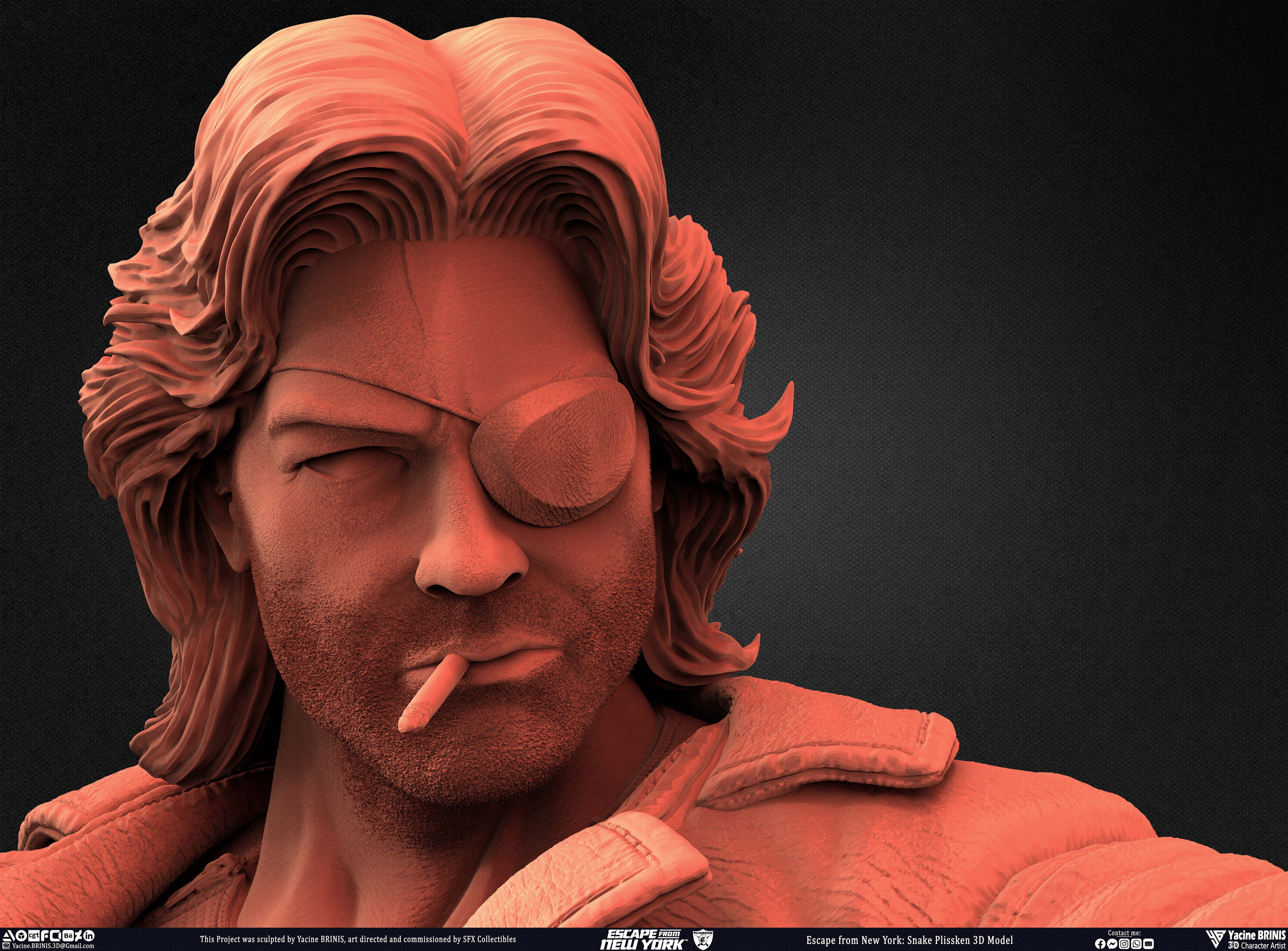 Escape from New York Snake Plissken sculpted by Yacine BRINIS 023
