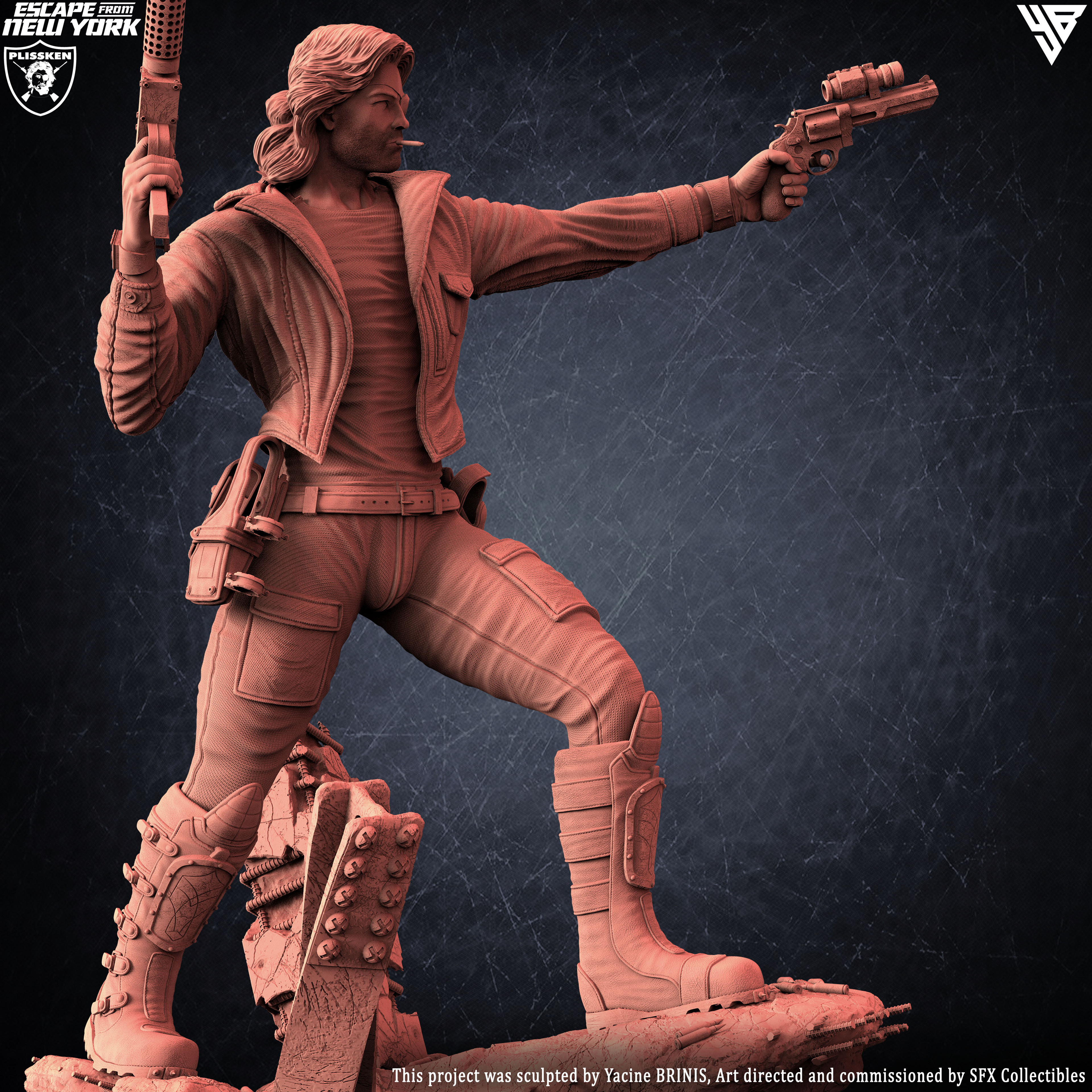 Escape from New York Snake Plissken sculpted by Yacine BRINIS 032