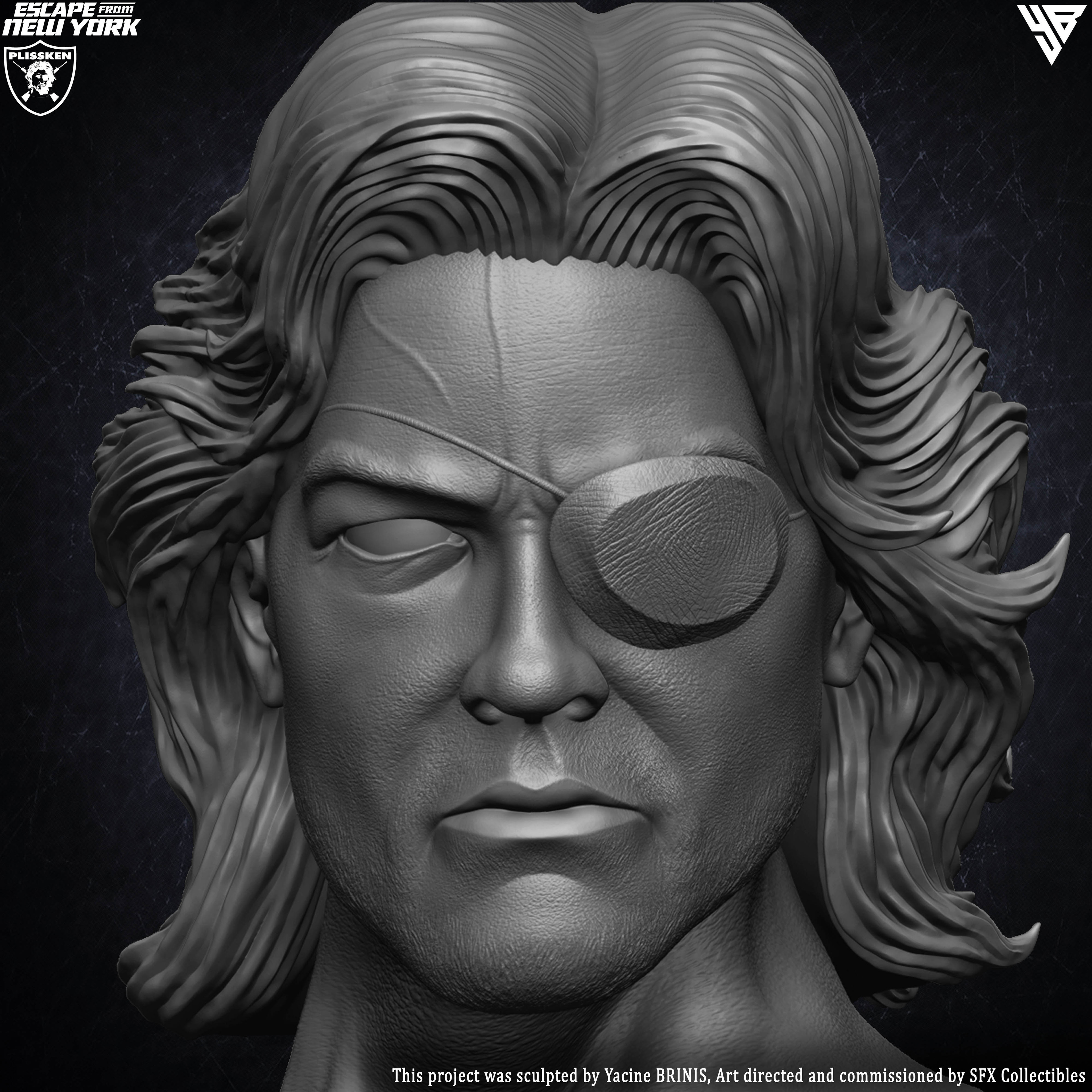 Escape from New York Snake Plissken sculpted by Yacine BRINIS 032