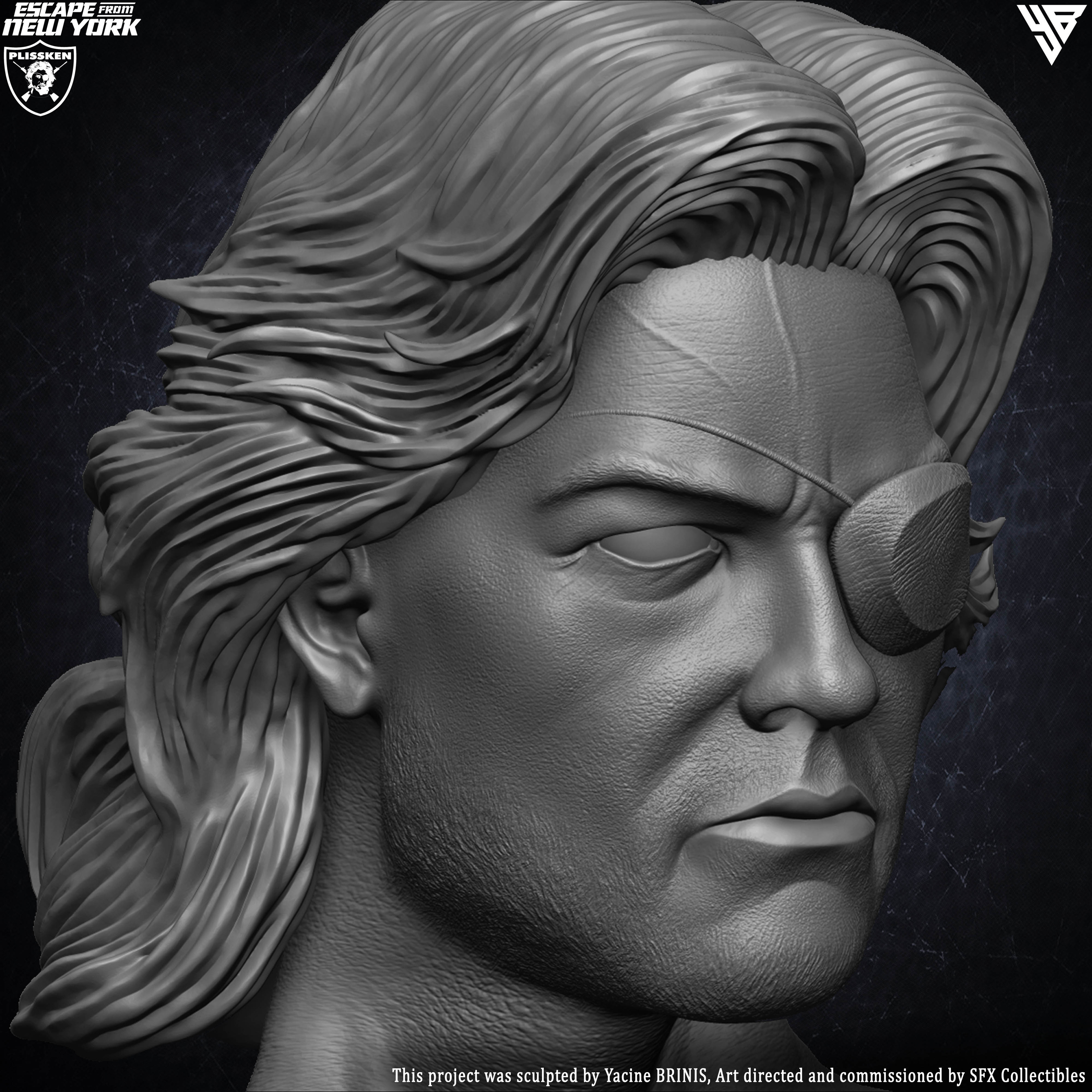Escape from New York Snake Plissken sculpted by Yacine BRINIS 033