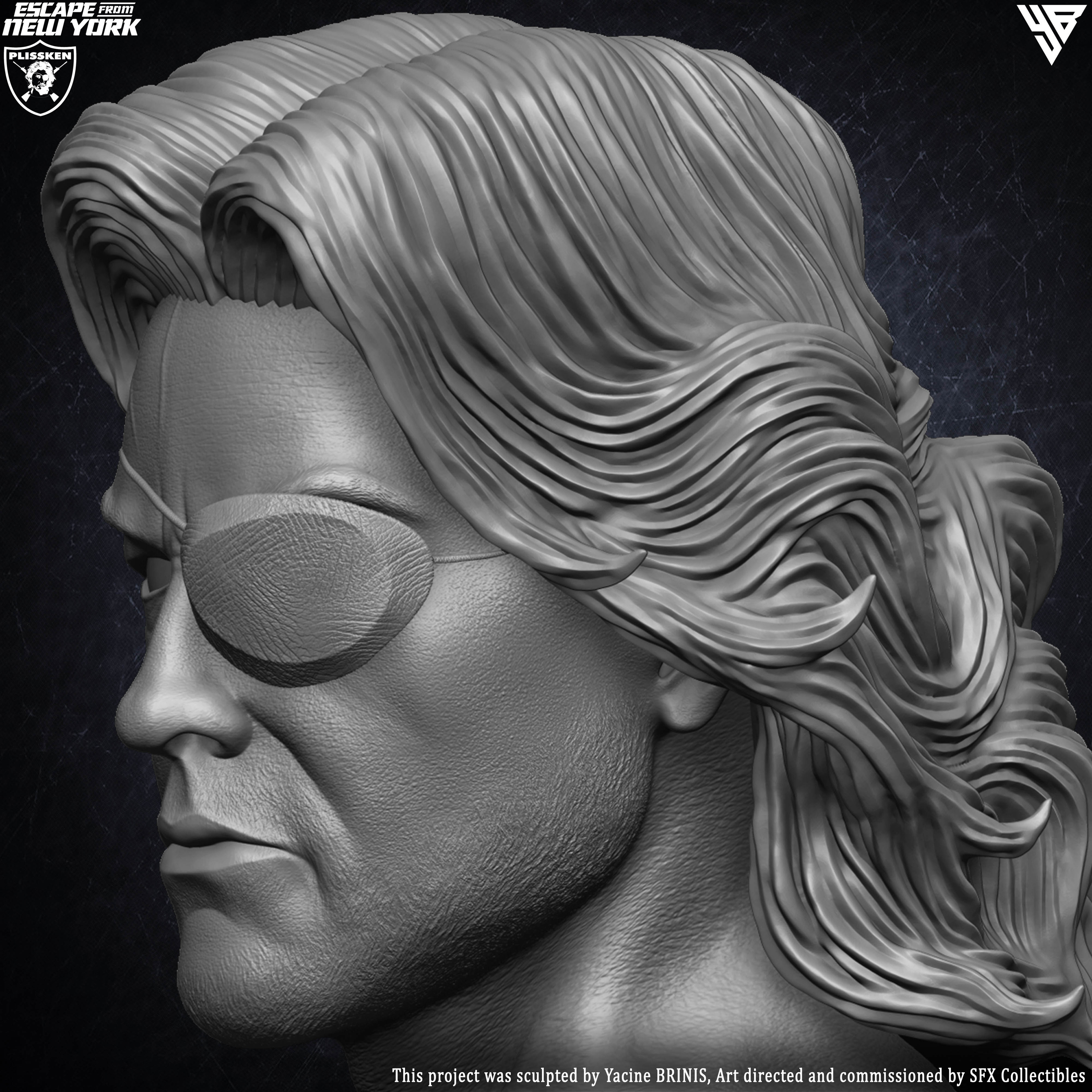 Escape from New York Snake Plissken sculpted by Yacine BRINIS 034