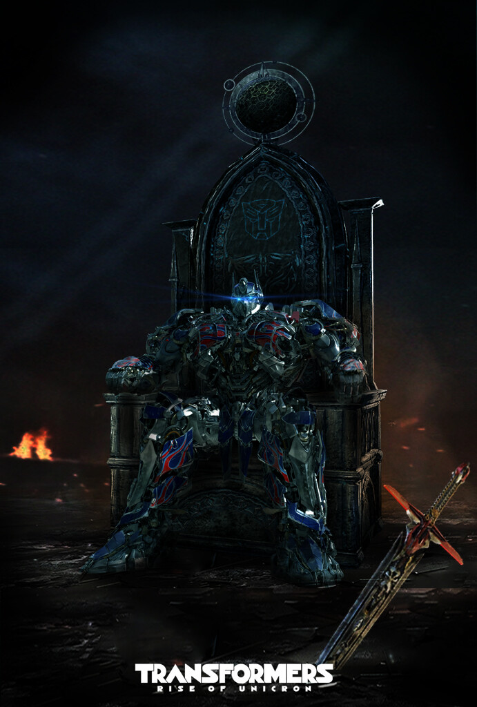 Laszlo Ven Transformers Rise Of Unicron Optimus Prime Throne Poster