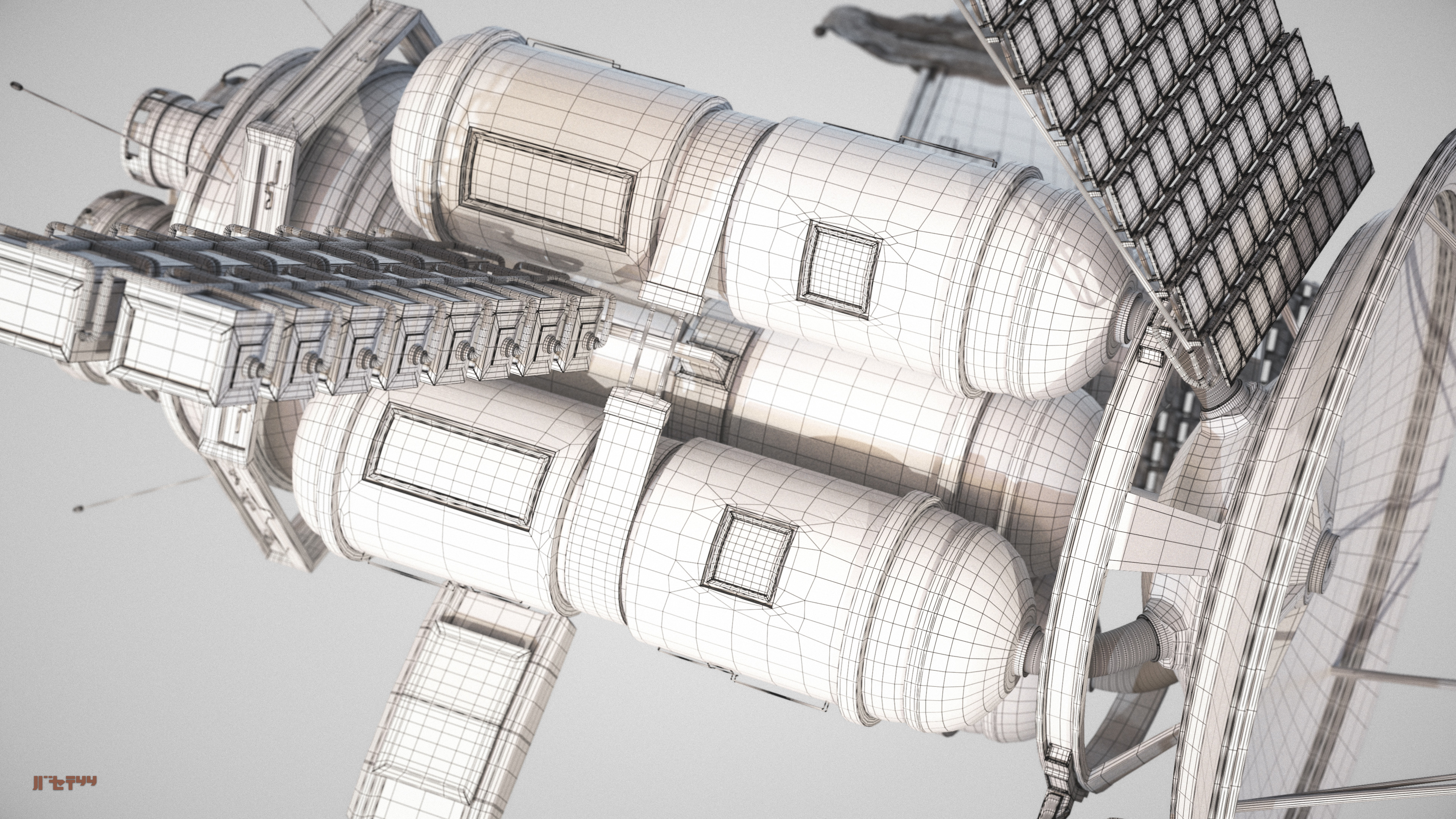 Close-up Wire Rendering.