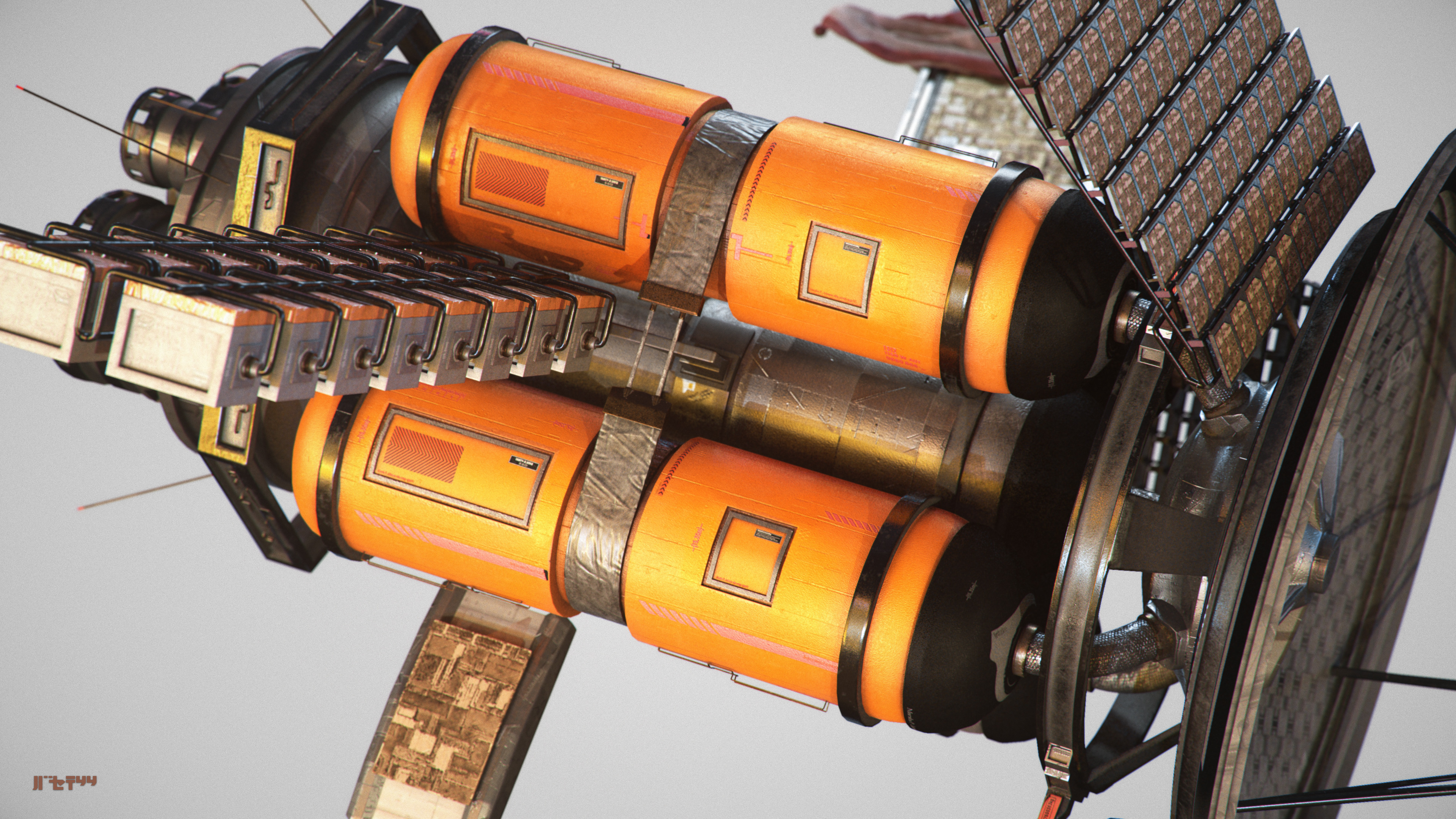 Close-up Rendering with finished Textures.