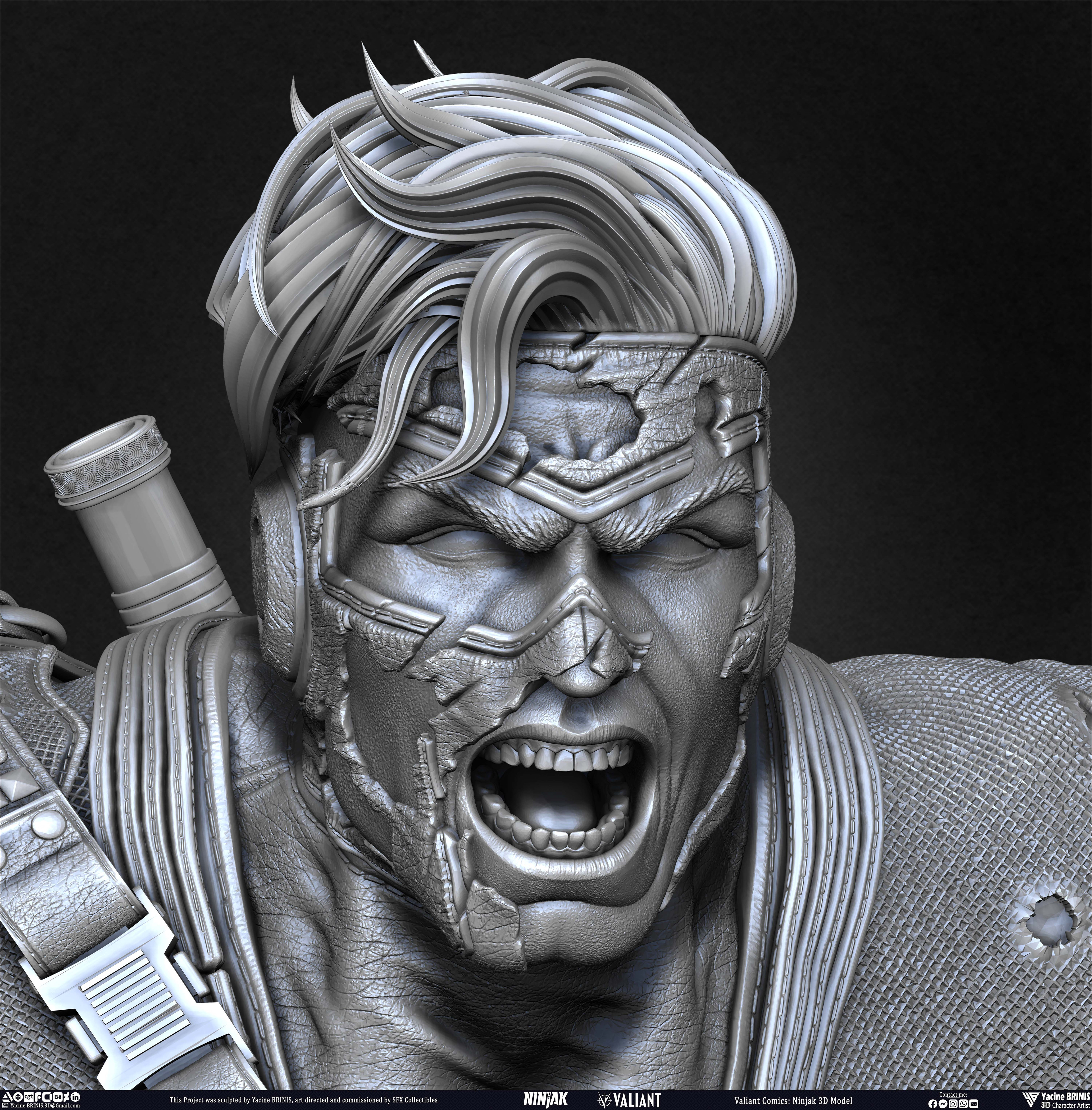 Ninjak Valiant Comics sculpted by Yacine BRINIS 029 real-time face