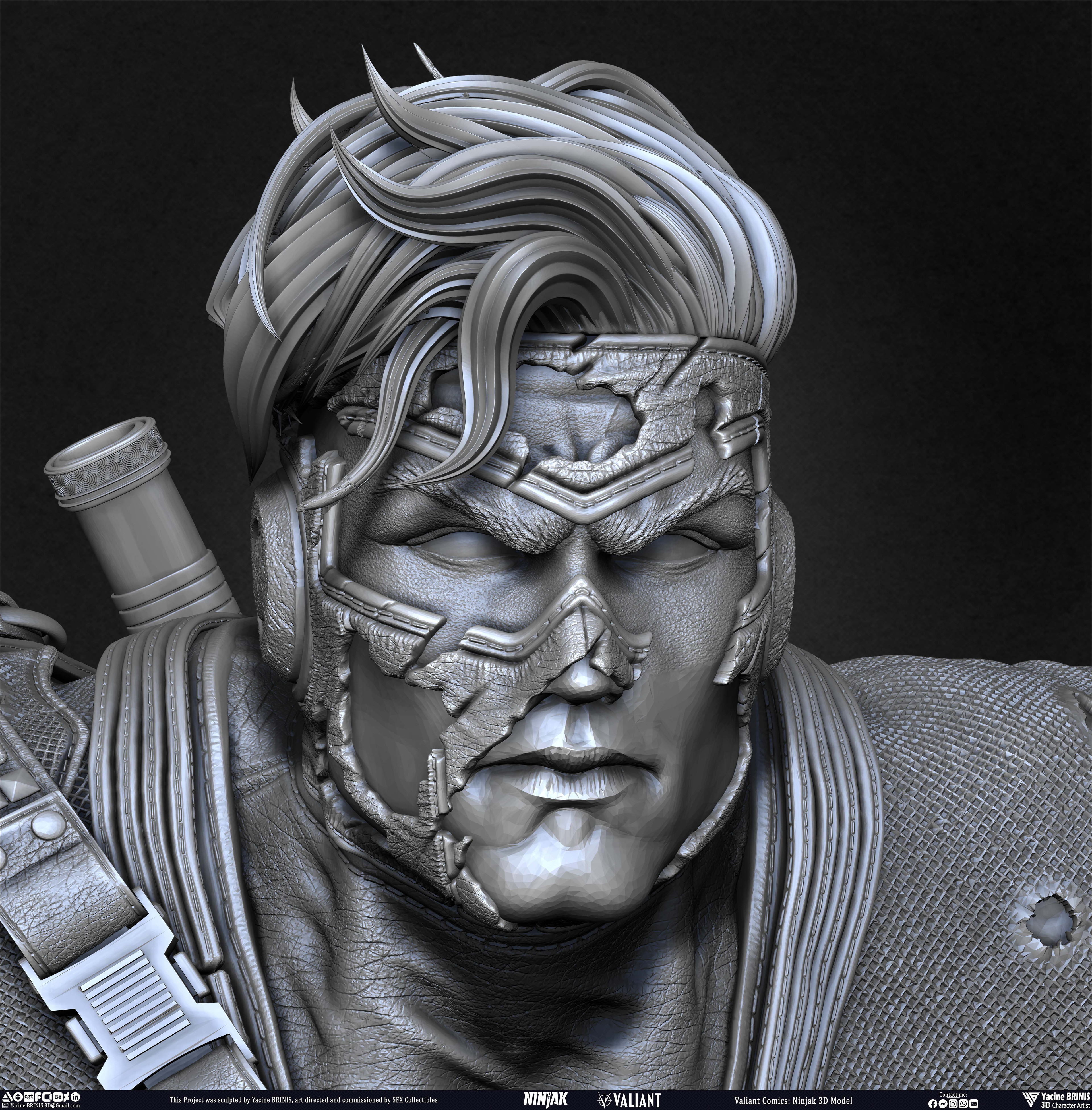 Ninjak Valiant Comics sculpted by Yacine BRINIS 031 real-time face