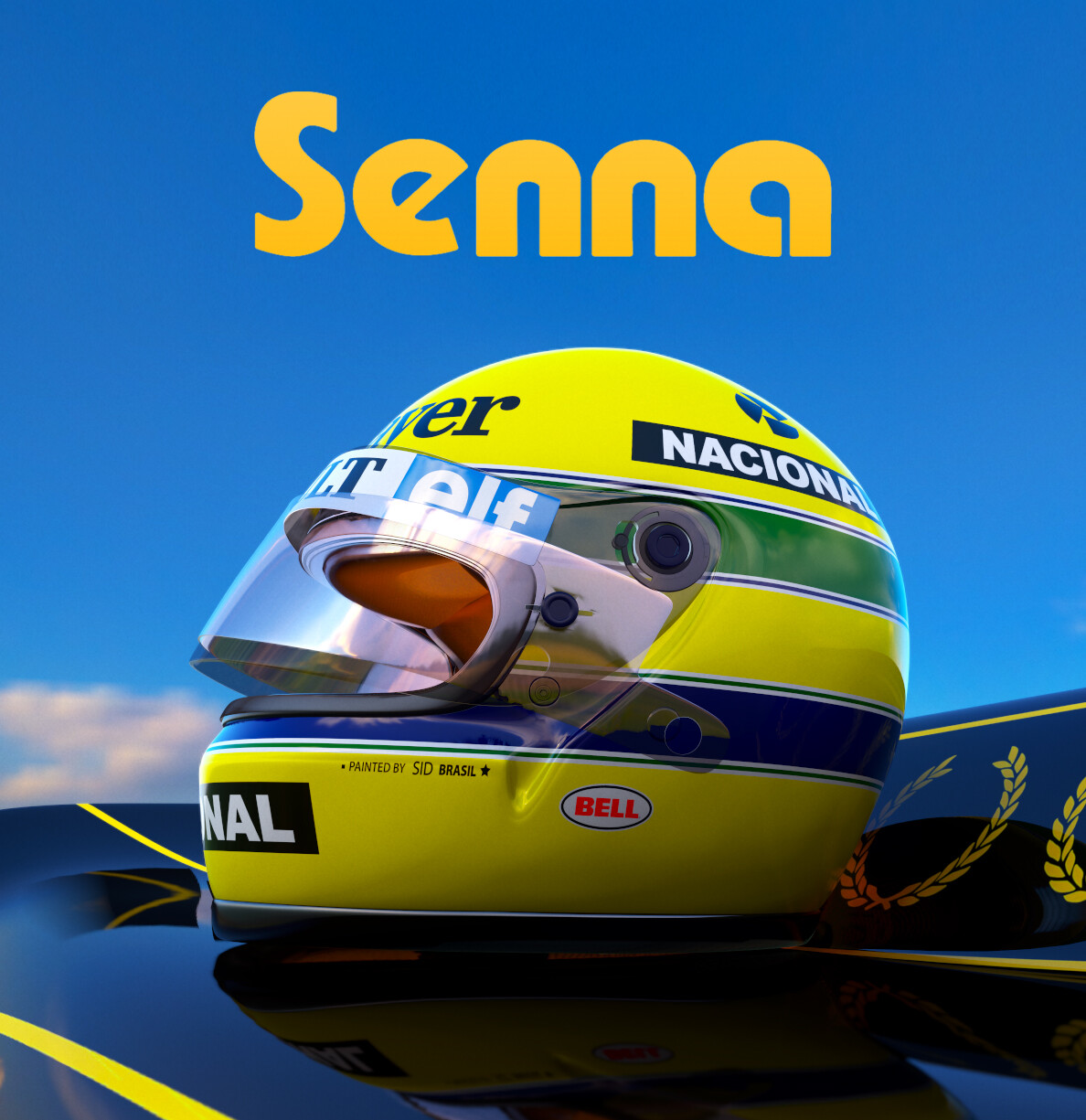 Ayrton Senna Crash Helmet