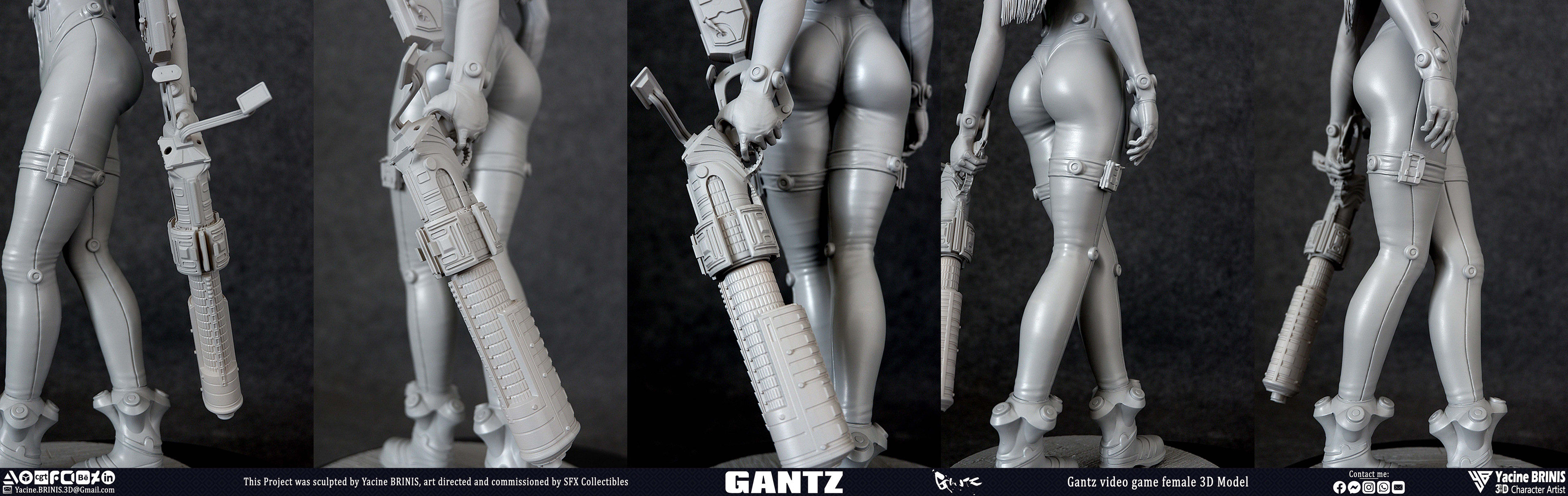Gantz Video Game Female 3D Model sculpted by Yacine BRINIS 021 Printed by SFX Collectibles