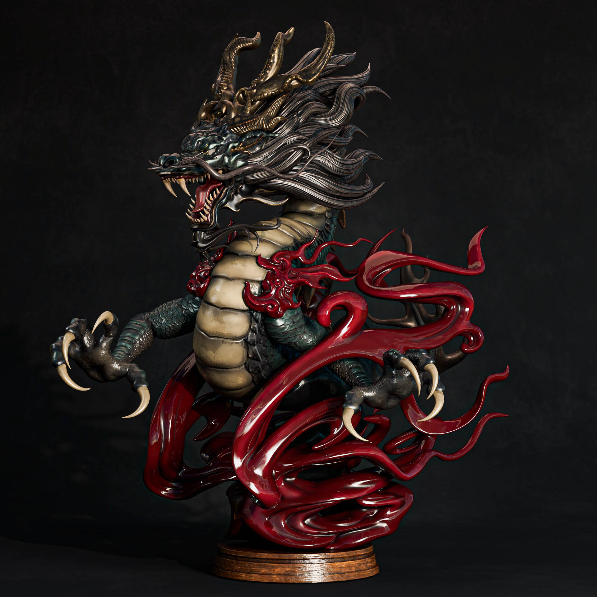 ArtStation - Dragon Statue