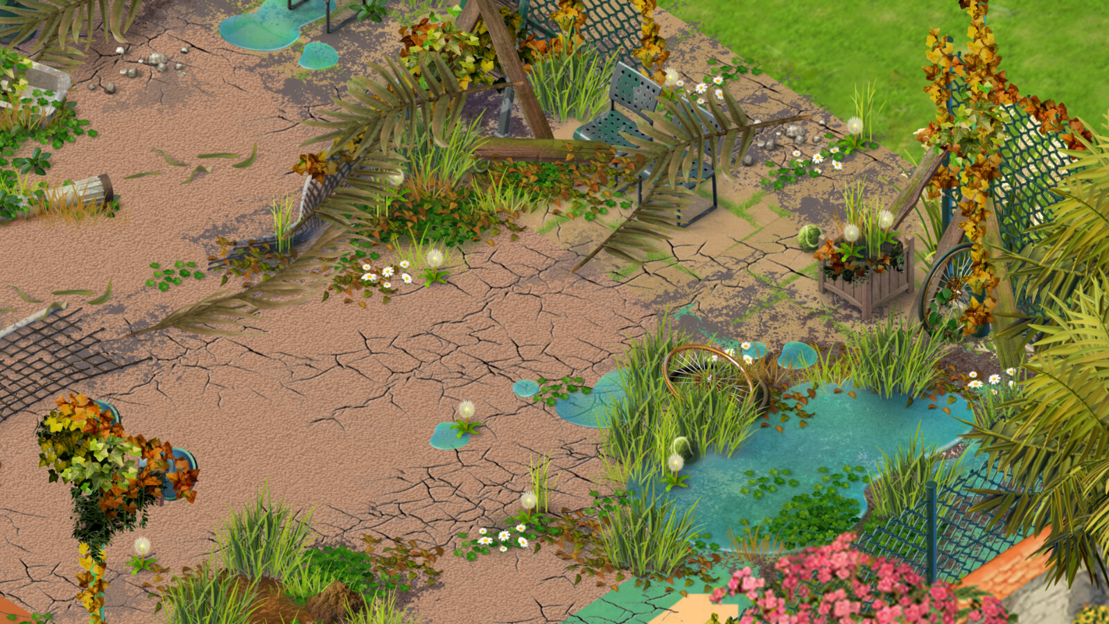 Surface Digital Merge Mansion Tennis Area