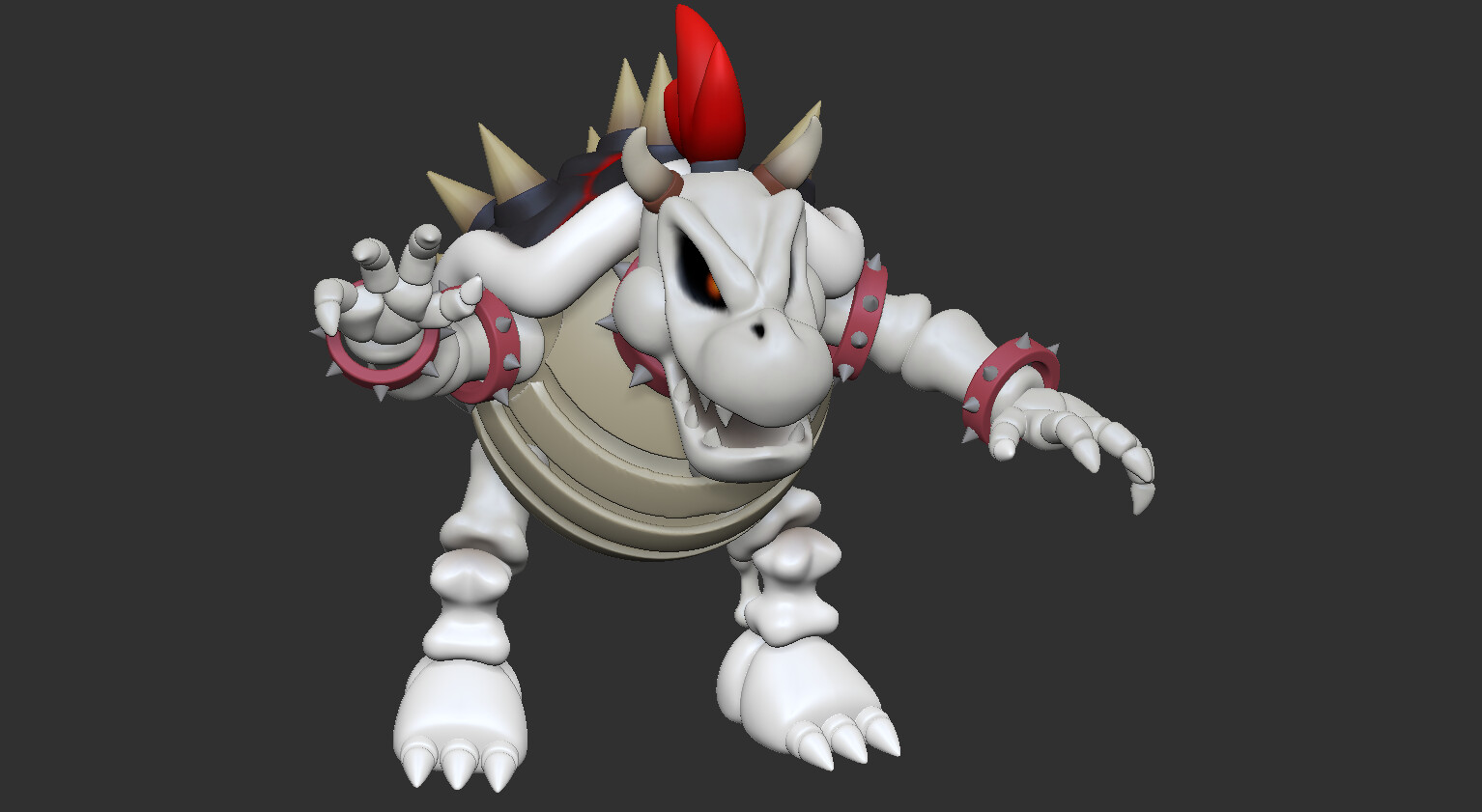 ArtStation Dry Bowser 3D Sculpting