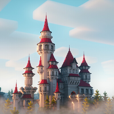 ArtStation - Minecraft Deepslate Castle