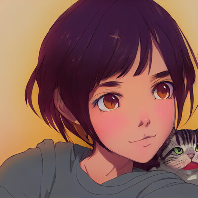 Windwatercloud troberts4 cute teen anime girl by artgerm with a tabby cat tren ddeeea65 e5e9 4873 a9fc 9335a48a06ee