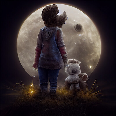 Windwatercloud troberts4 at night a child holding a teddy bear stands outside 6acd3dfd b5f4 47b3 88e1 8690d16f1aa5