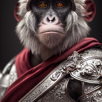 Windwatercloud troberts4 anthropomorphic majestic snow monkey knight portrait f134d69f 8d85 4564 bb2b 462f66662b68