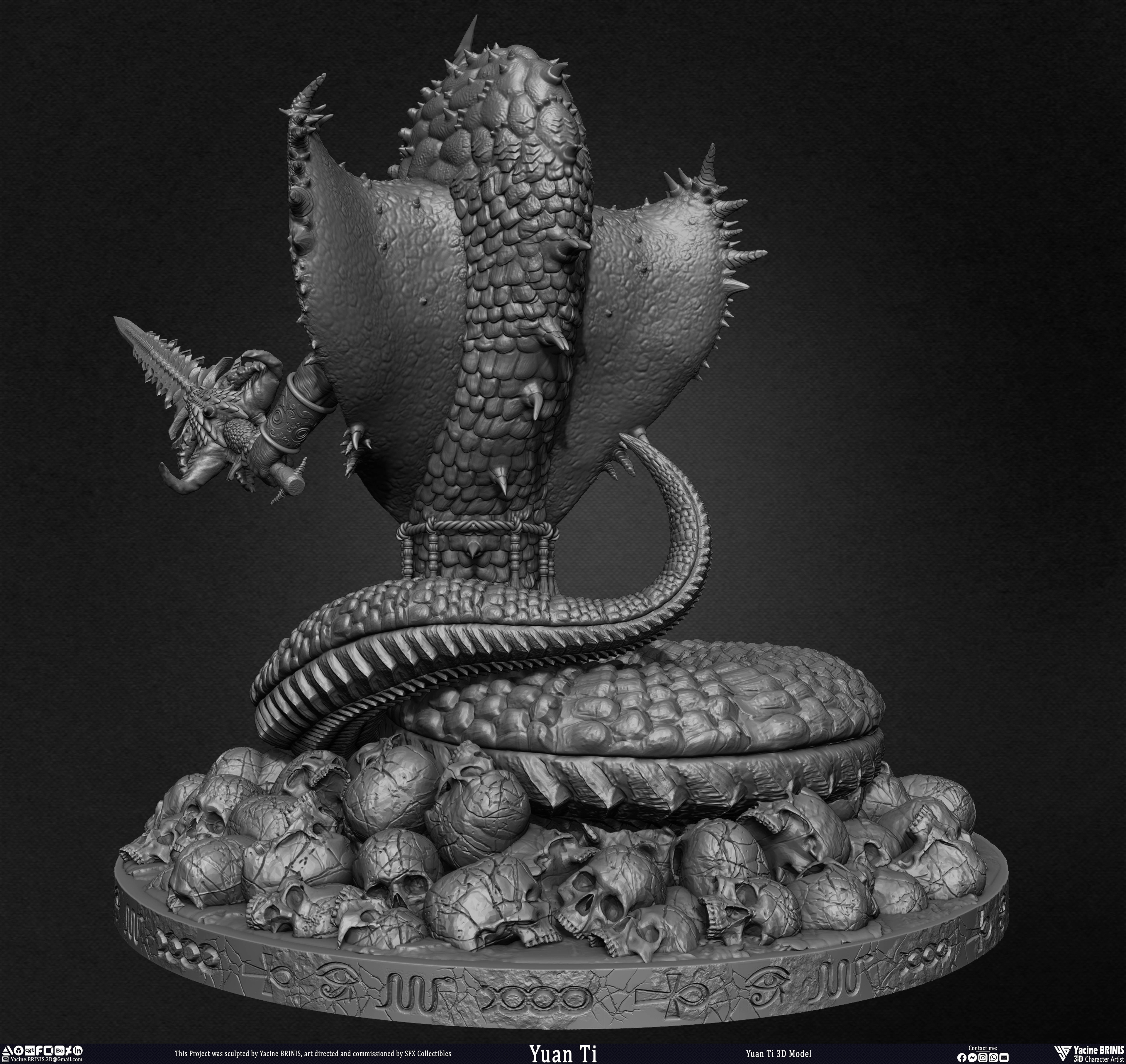 Yuan Ti snake 3D Model sculpted by Yacine BRINIS 015