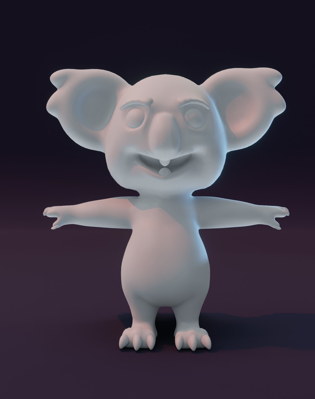 ArtStation - Cartoon Koala Rigged Base Mesh 3D Model