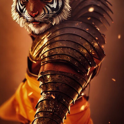 Windwatercloud troberts4 realistic photo of an anthropomorphic tiger samurai p 041b5755 6146 41cf 8531 3fe7a341f430