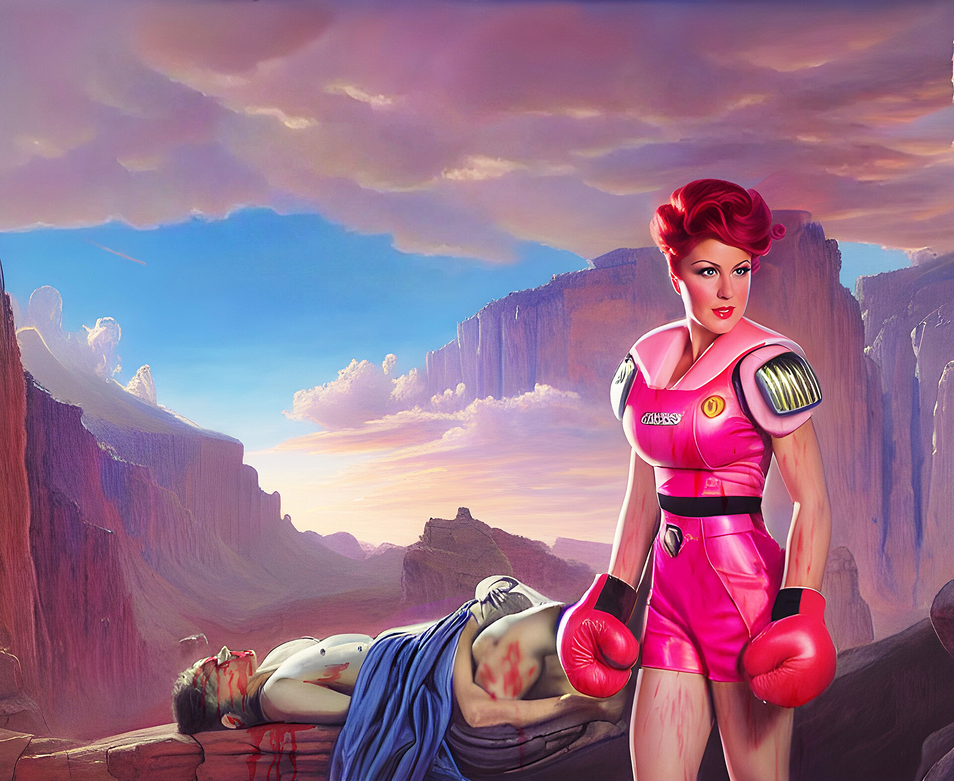 ArtStation The revenge of a boxer against zombies