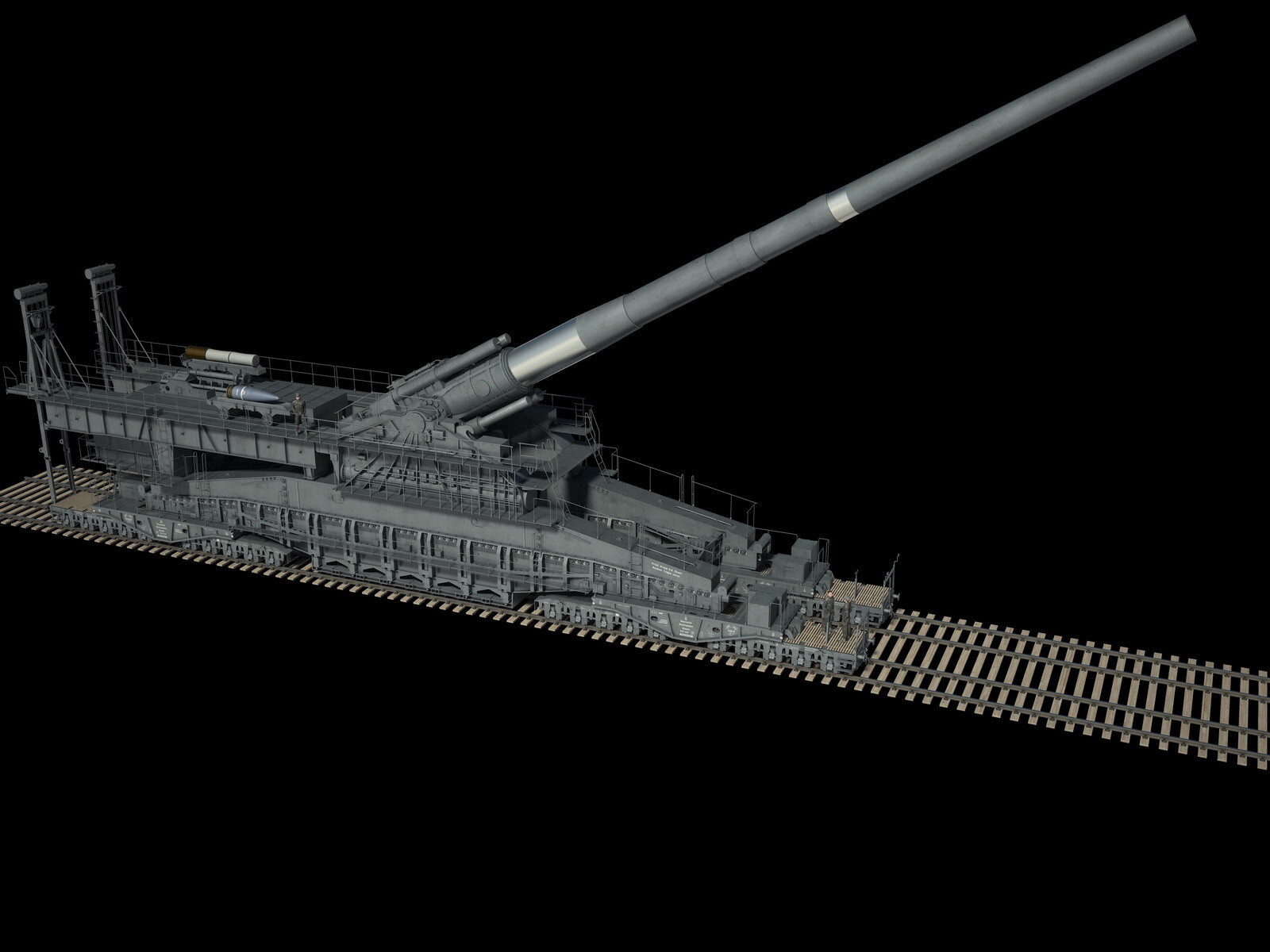 Schwerer Gustav railway artillery 80cm 1/200 (8PU8TSP2J) by 3dtankfactory