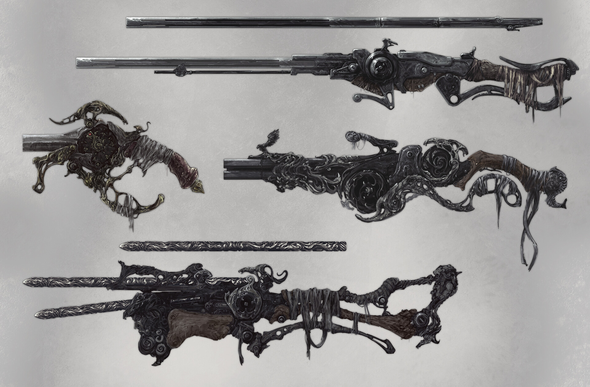 ArtStation Bloodborne inspired Wheellock Rifle Concepts