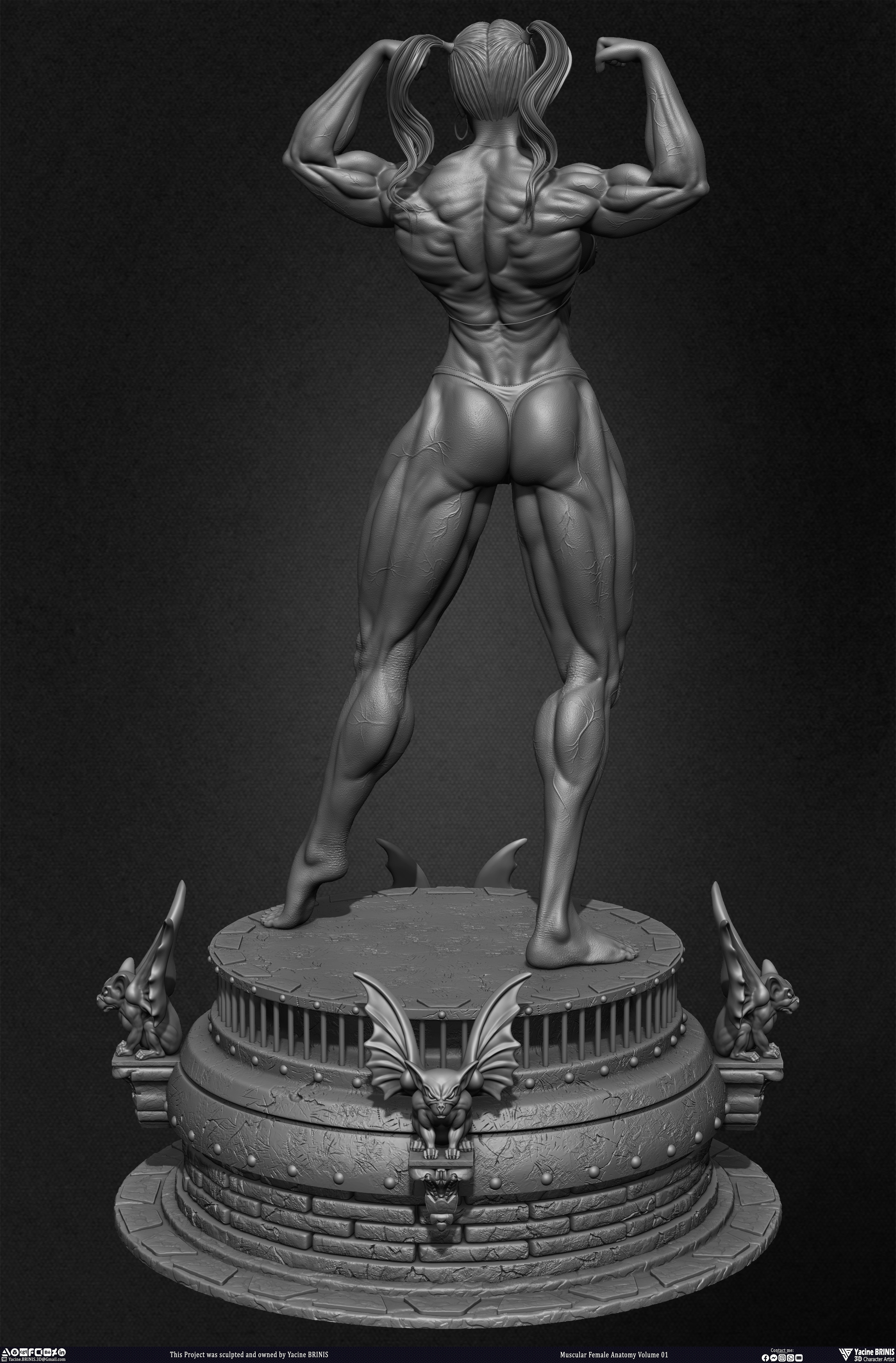 Muscular Female Anatomy Volume 01 sculpted by Yacine BRINIS 012