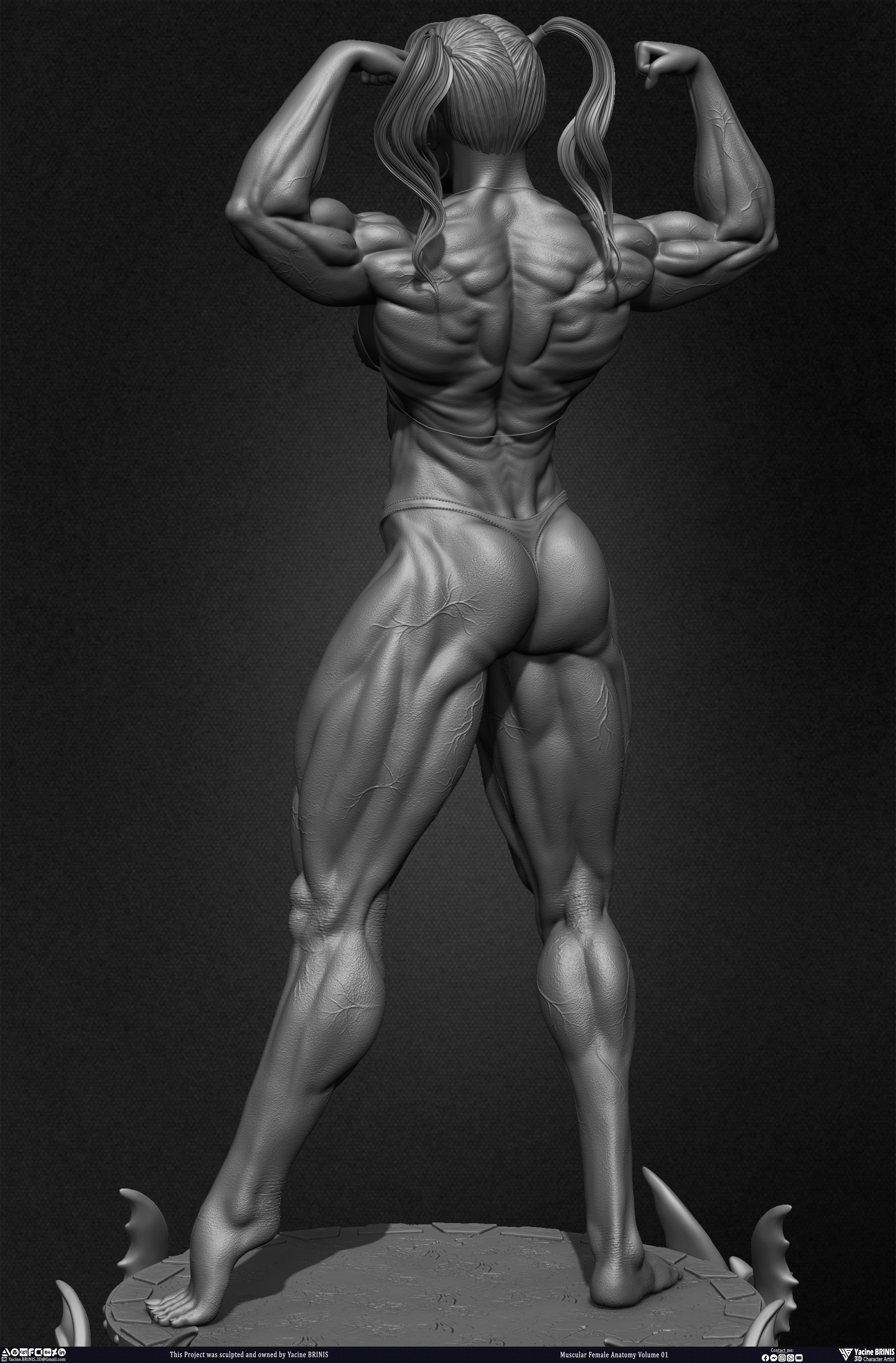 Muscular Female Anatomy Volume 01 sculpted by Yacine BRINIS 017