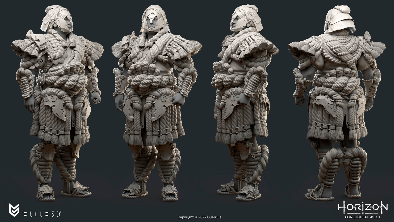 I worked on the Low, Bakes and Textures of Quen Heavy