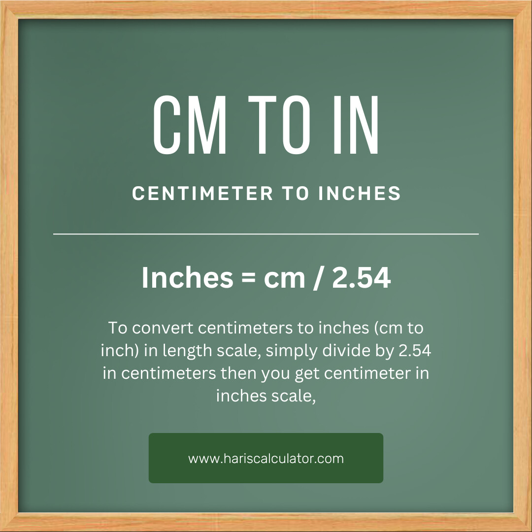 CM TO INCHES CONVERTER