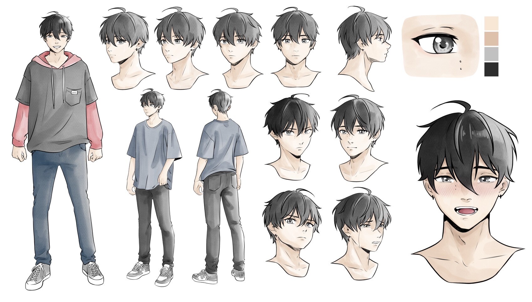 Making character sheet Part 3  animation process  Original Anime Only in  WAN Clip Studio Paint  YouTube