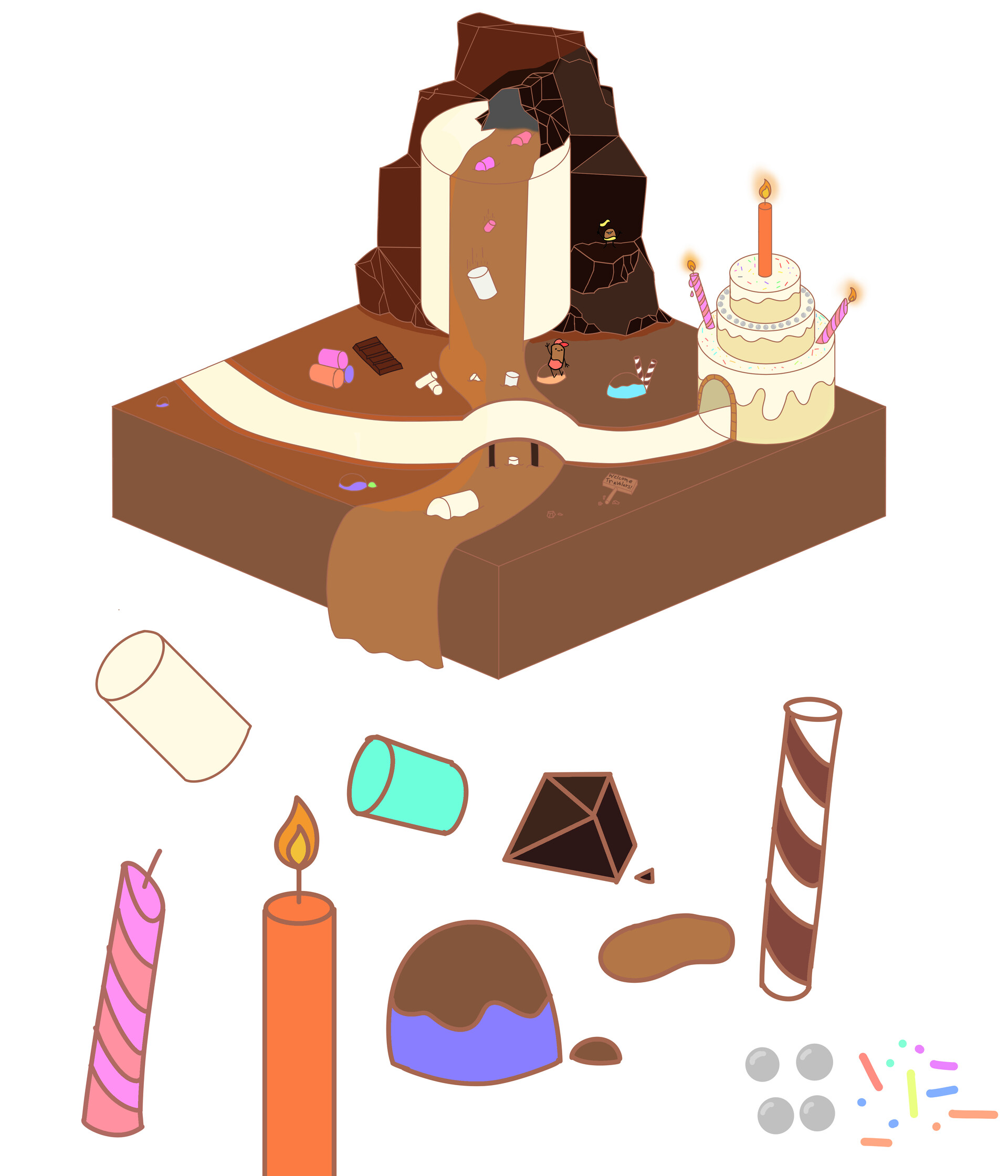 ArtStation Chocolate Falls Complete