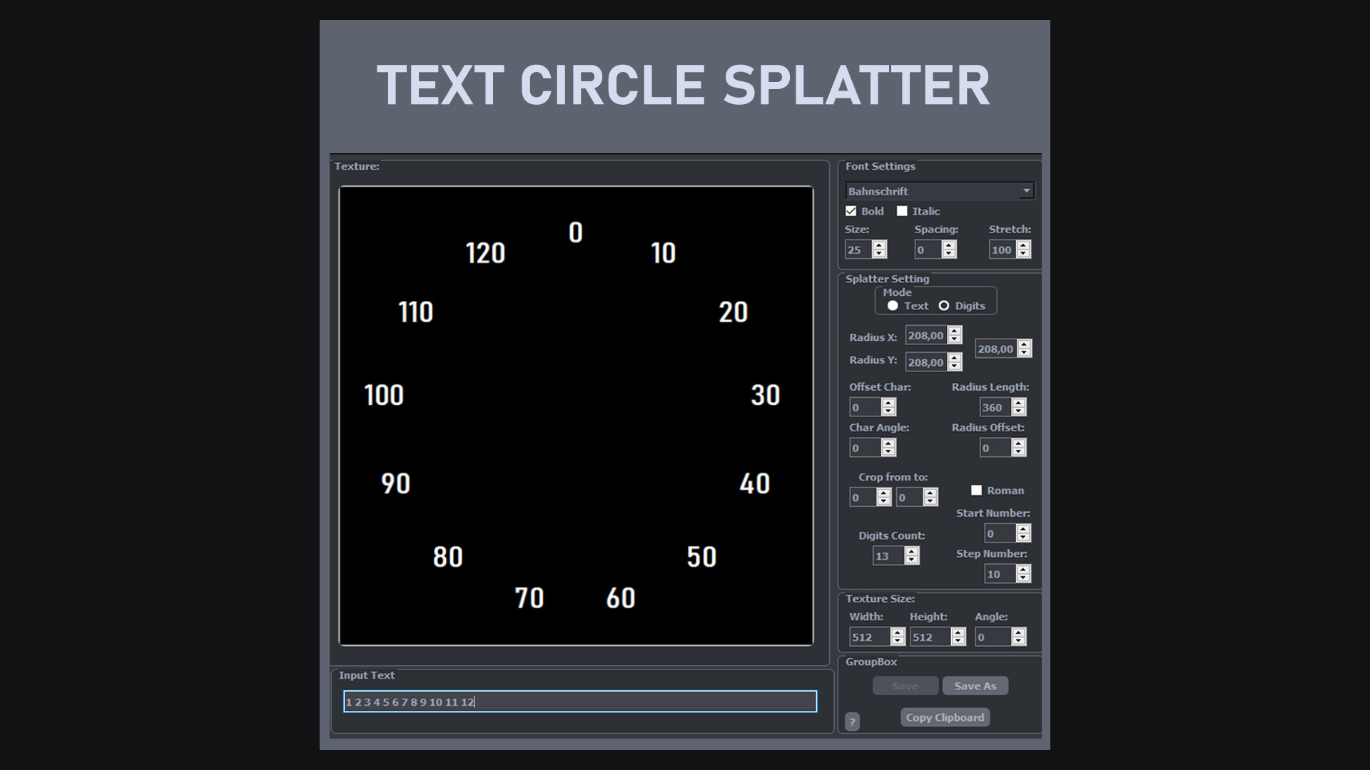 ArtStation - Text Circle Splatter