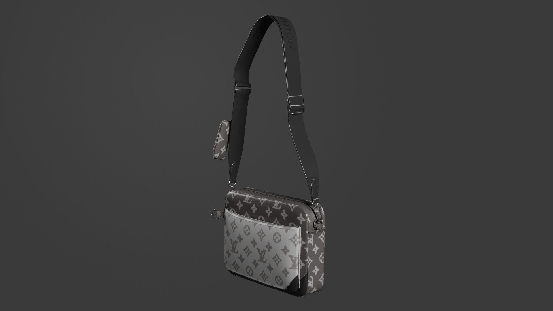 3D model Louis Vuitton Utility Crossbody Bag Damier Azur canvas VR