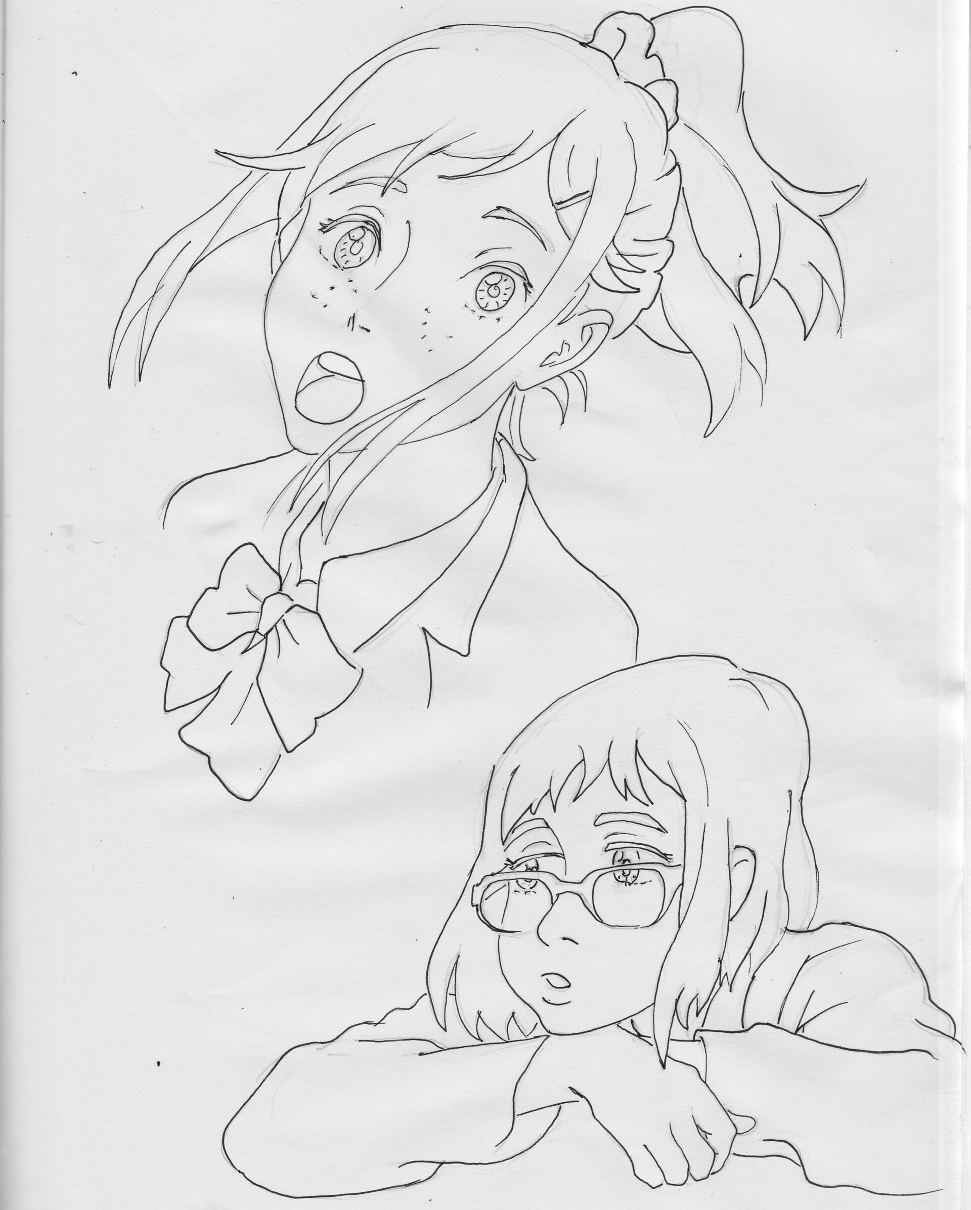 ArtStation - Anime Girl Drawing Easy Tutorial for beginners