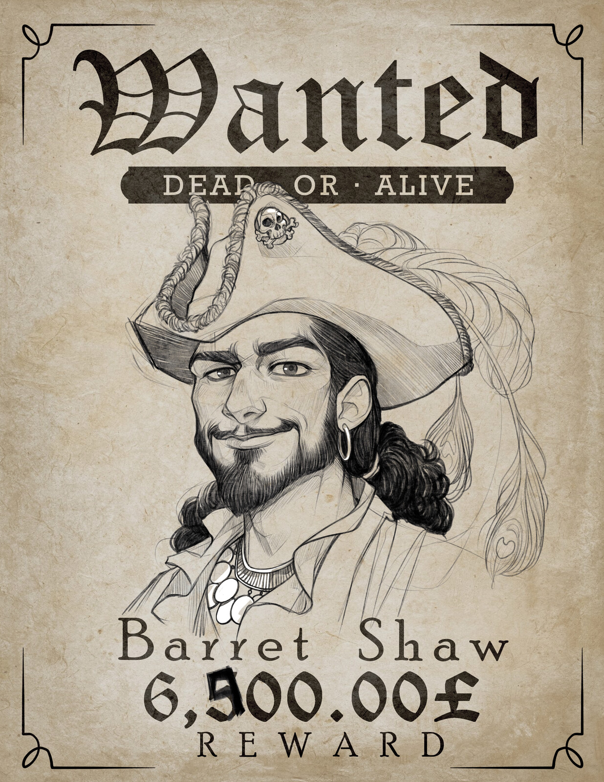 Jensen Couch Fantasy Wanted Posters