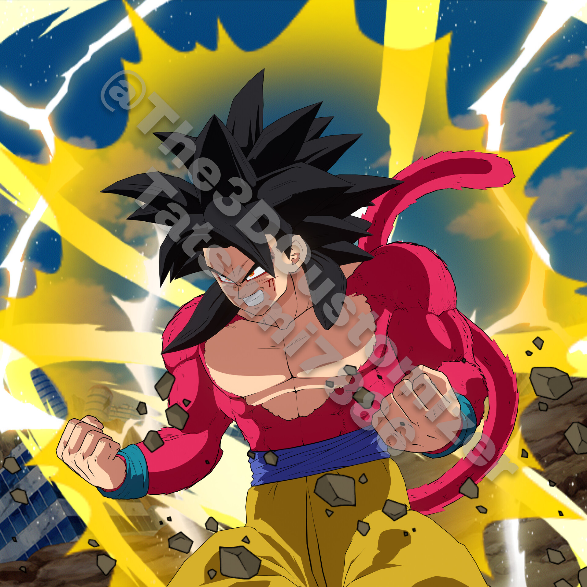 ArtStation - Goku Super Saiyan 4 from Dragon Ball GT