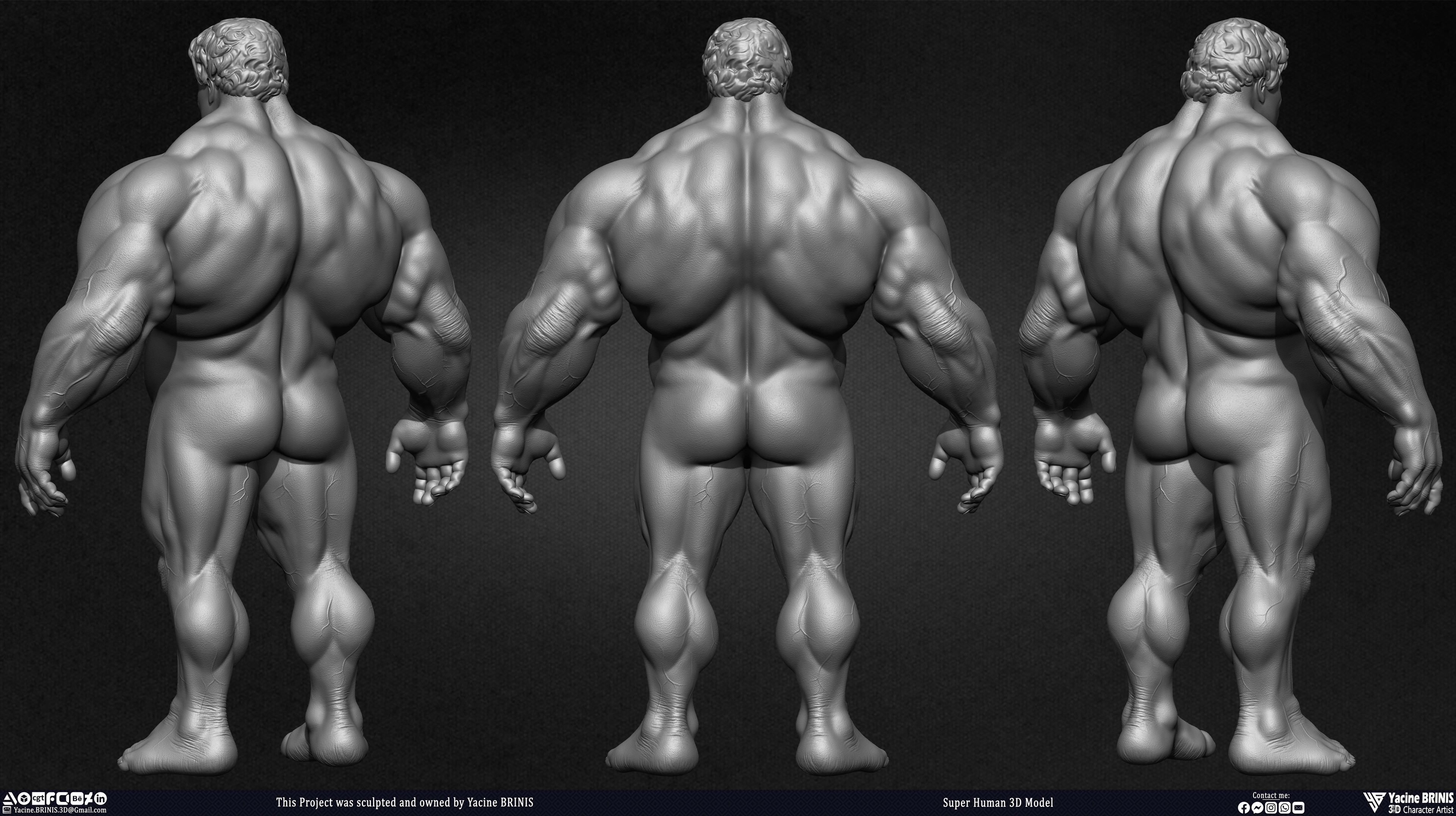Super Human 3D Model sculpted by Yacine BRINIS 004
