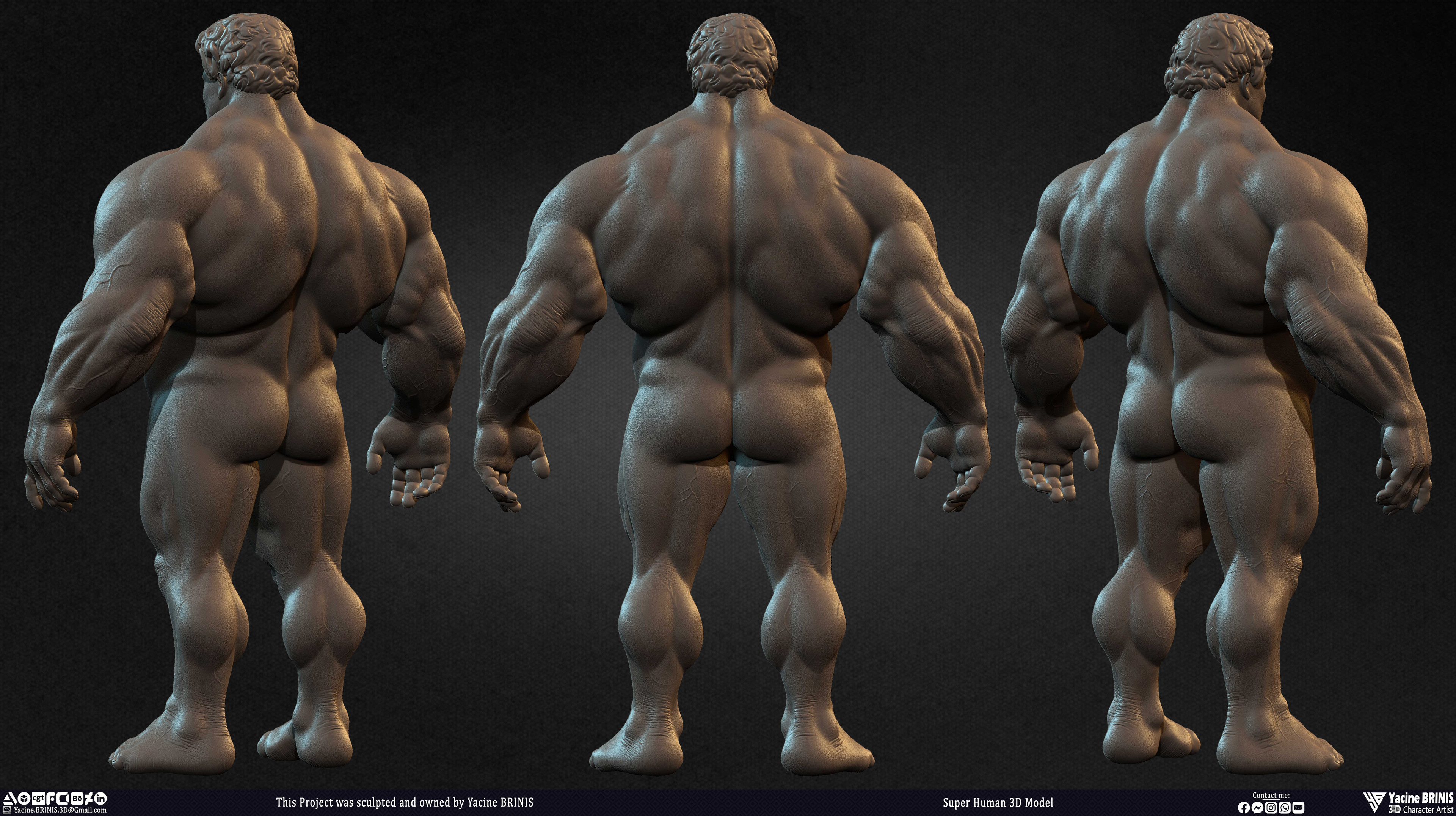 Super Human 3D Model sculpted by Yacine BRINIS 008