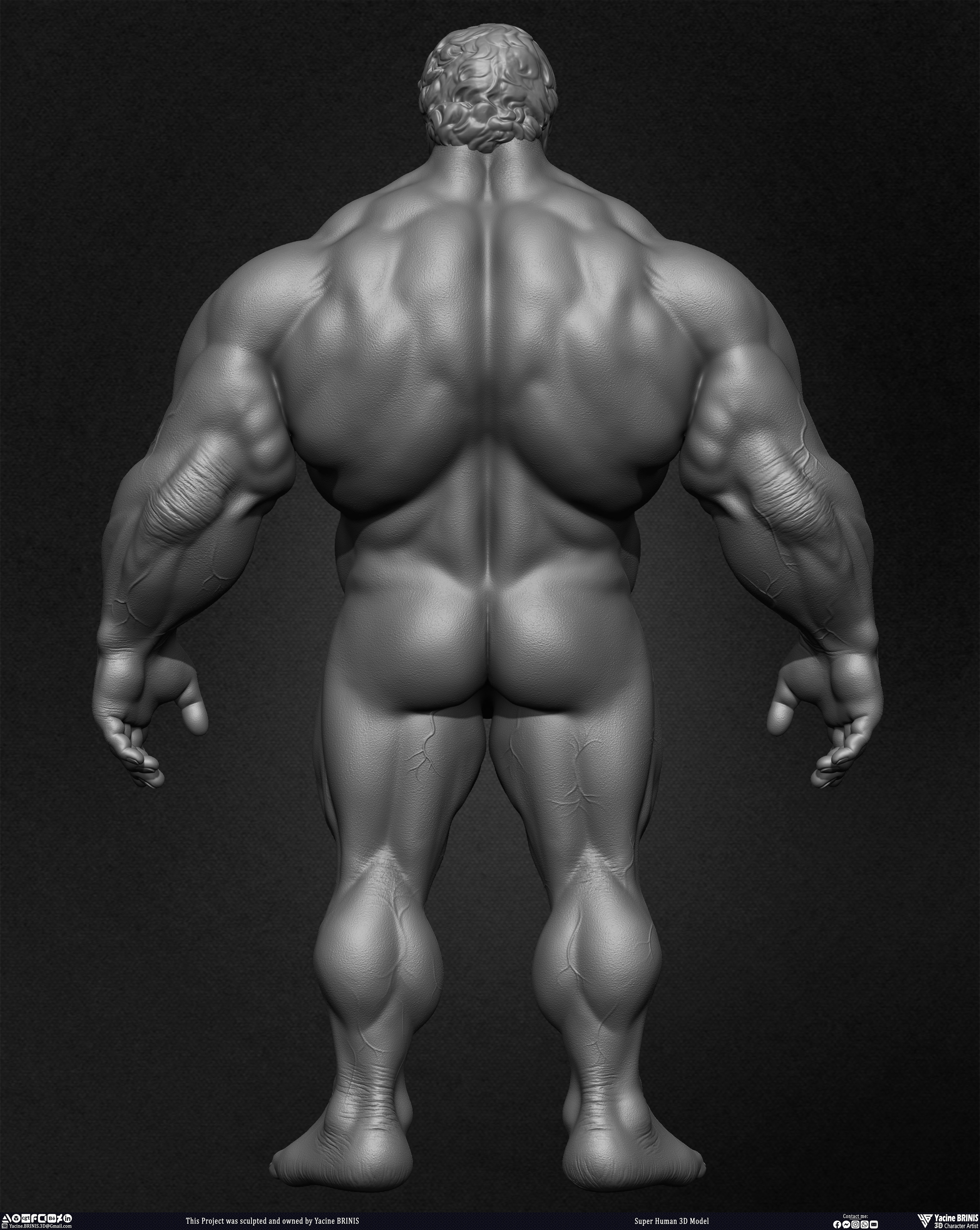 Super Human 3D Model sculpted by Yacine BRINIS 011