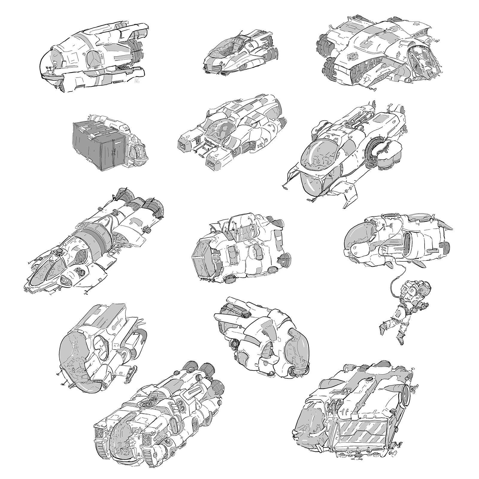 a bunch of spaceships